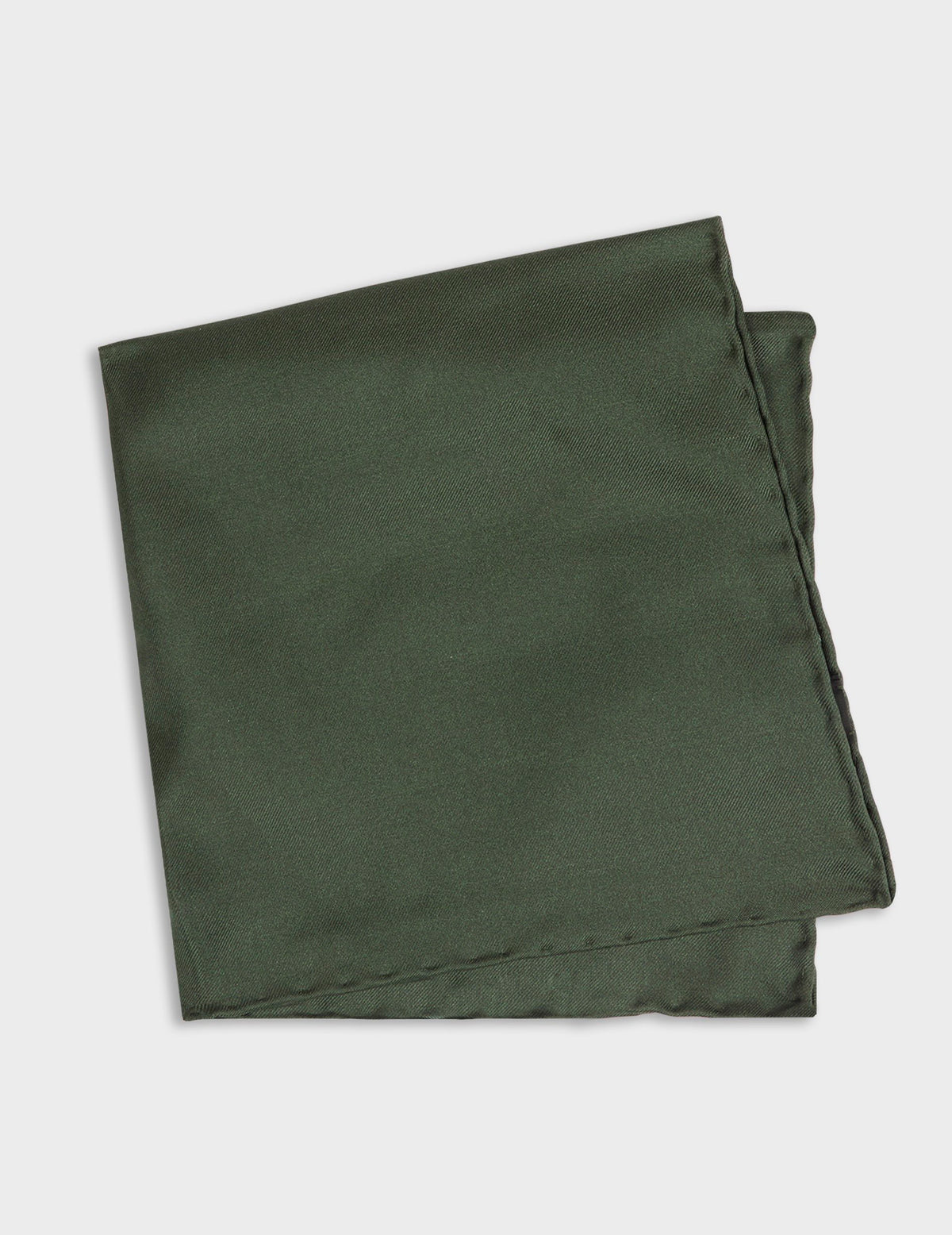 Pochette en twill de soie kaki