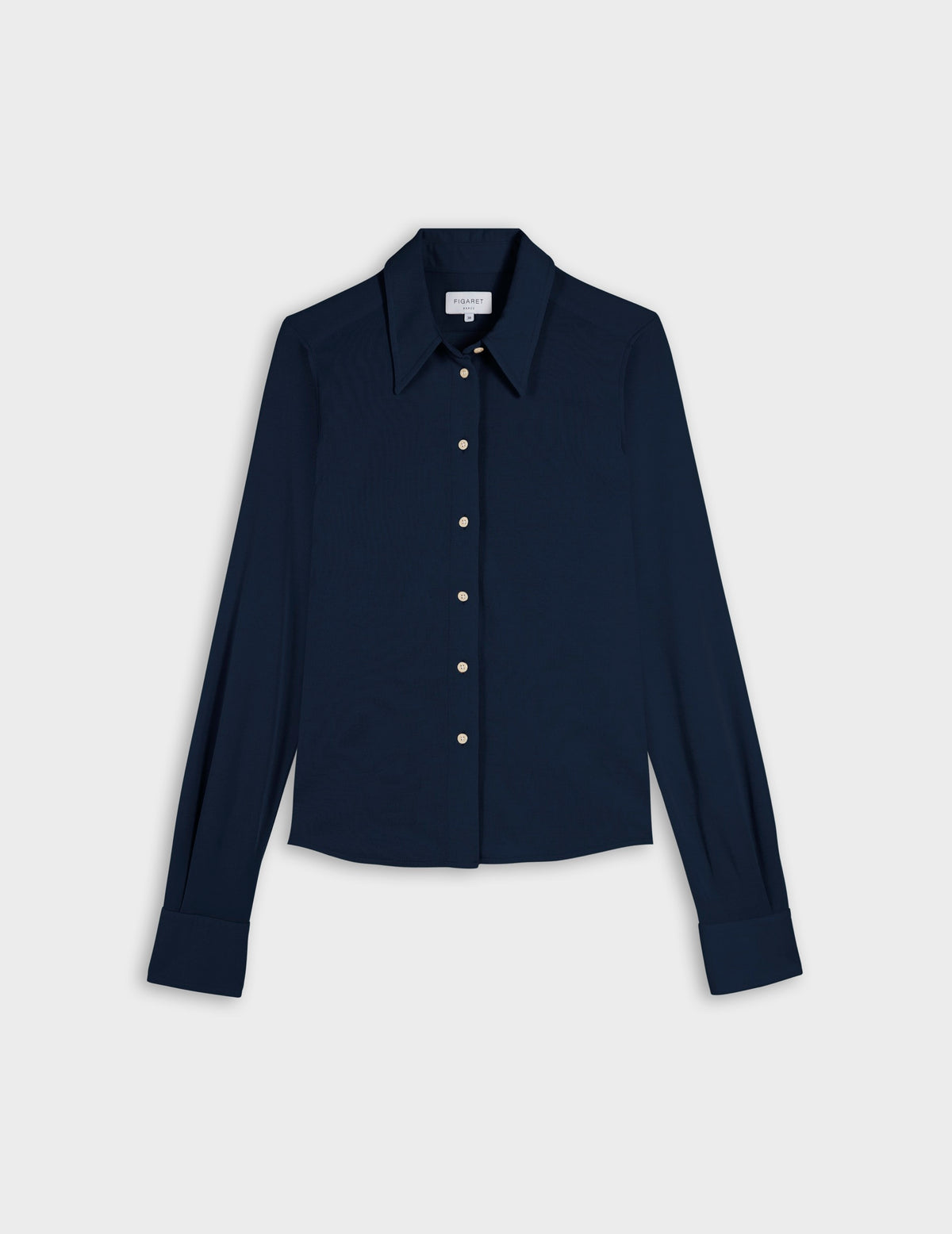 Chemise Peppa en jersey bleu marine - Viscose - Col Long