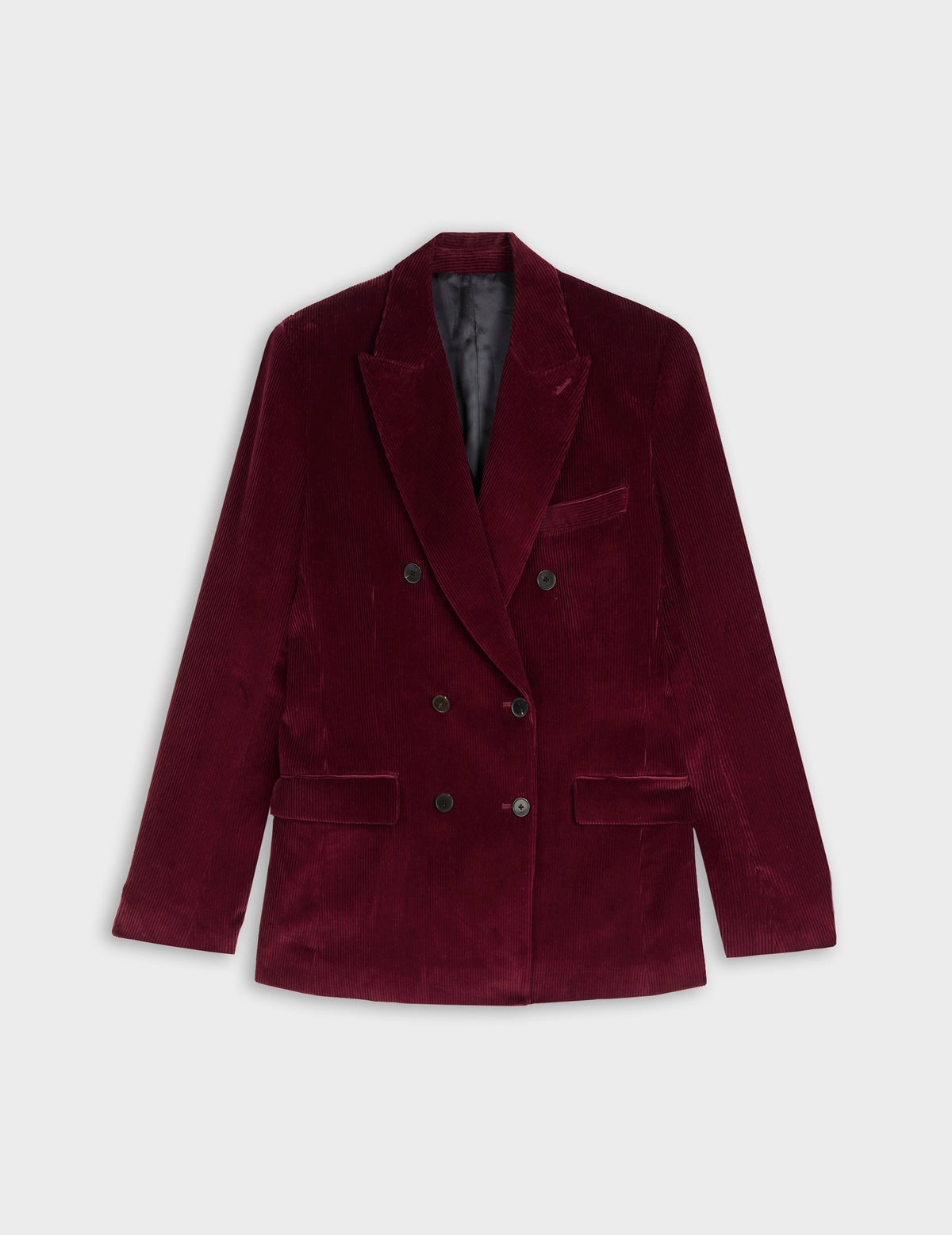 Veste blazer Poème en velours bordeaux