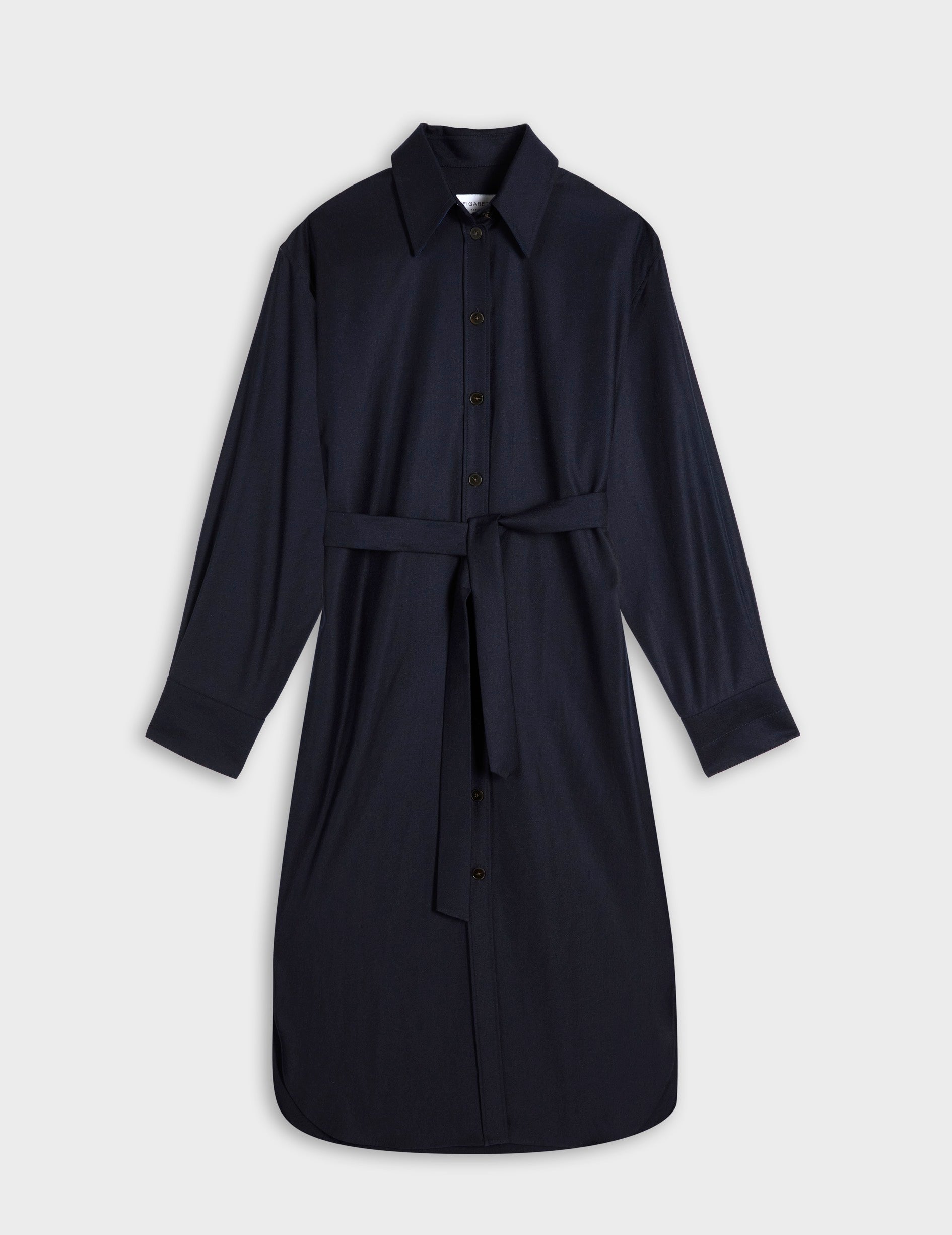 Robe Prudence en laine vierge marine