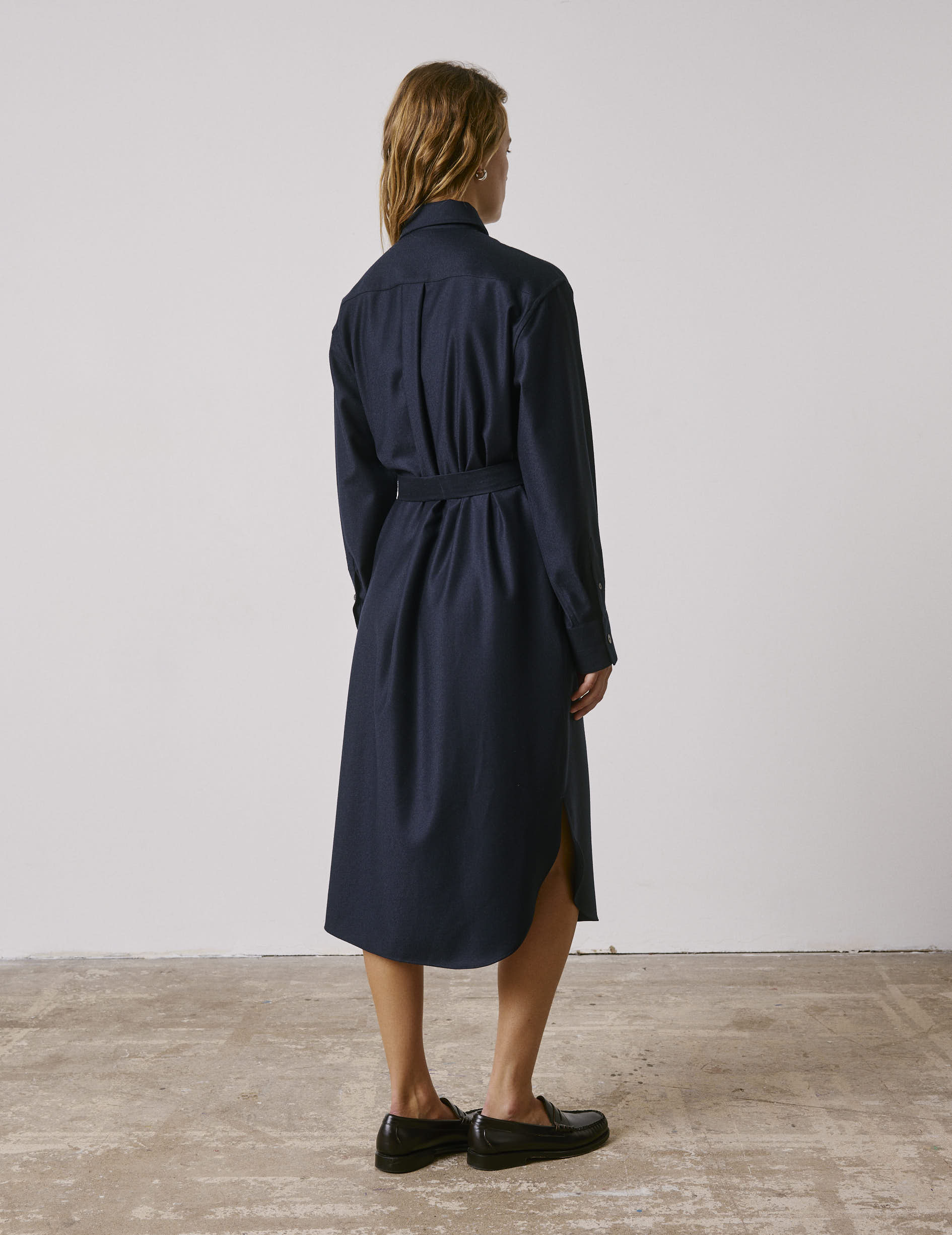 Robe Prudence en laine vierge marine