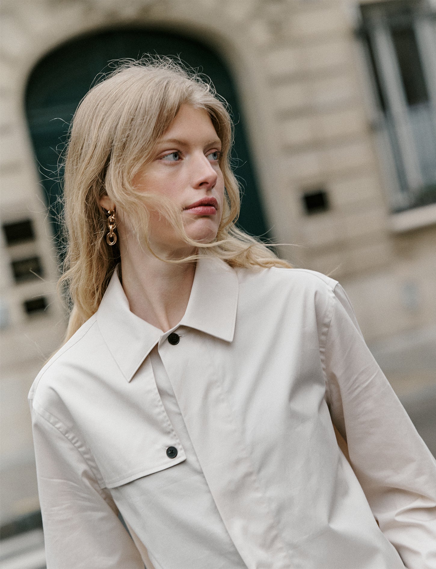 Chemise Saint-Germain écrue - Twill - Col Chemise