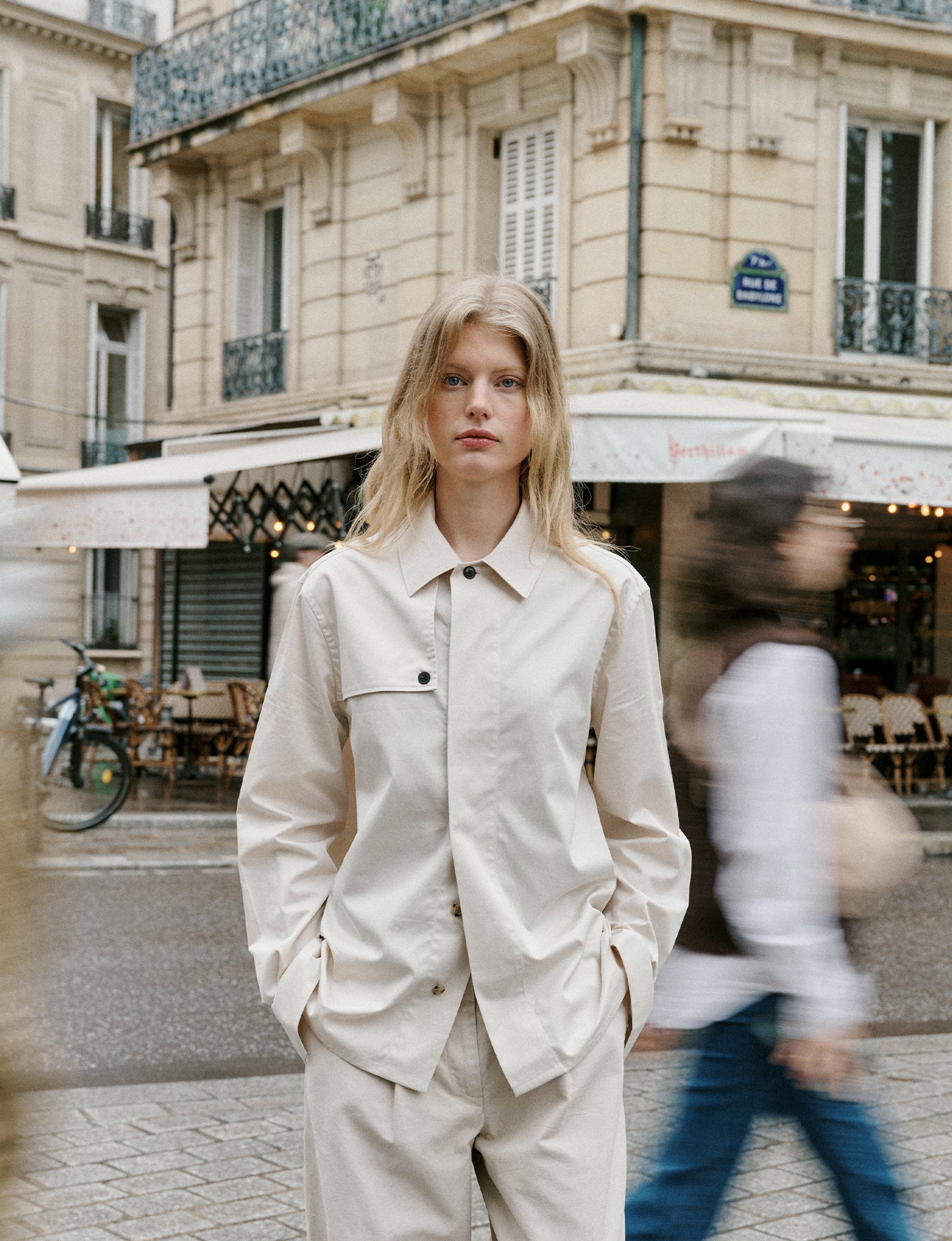 Chemise Saint-Germain écrue - Twill - Col Chemise