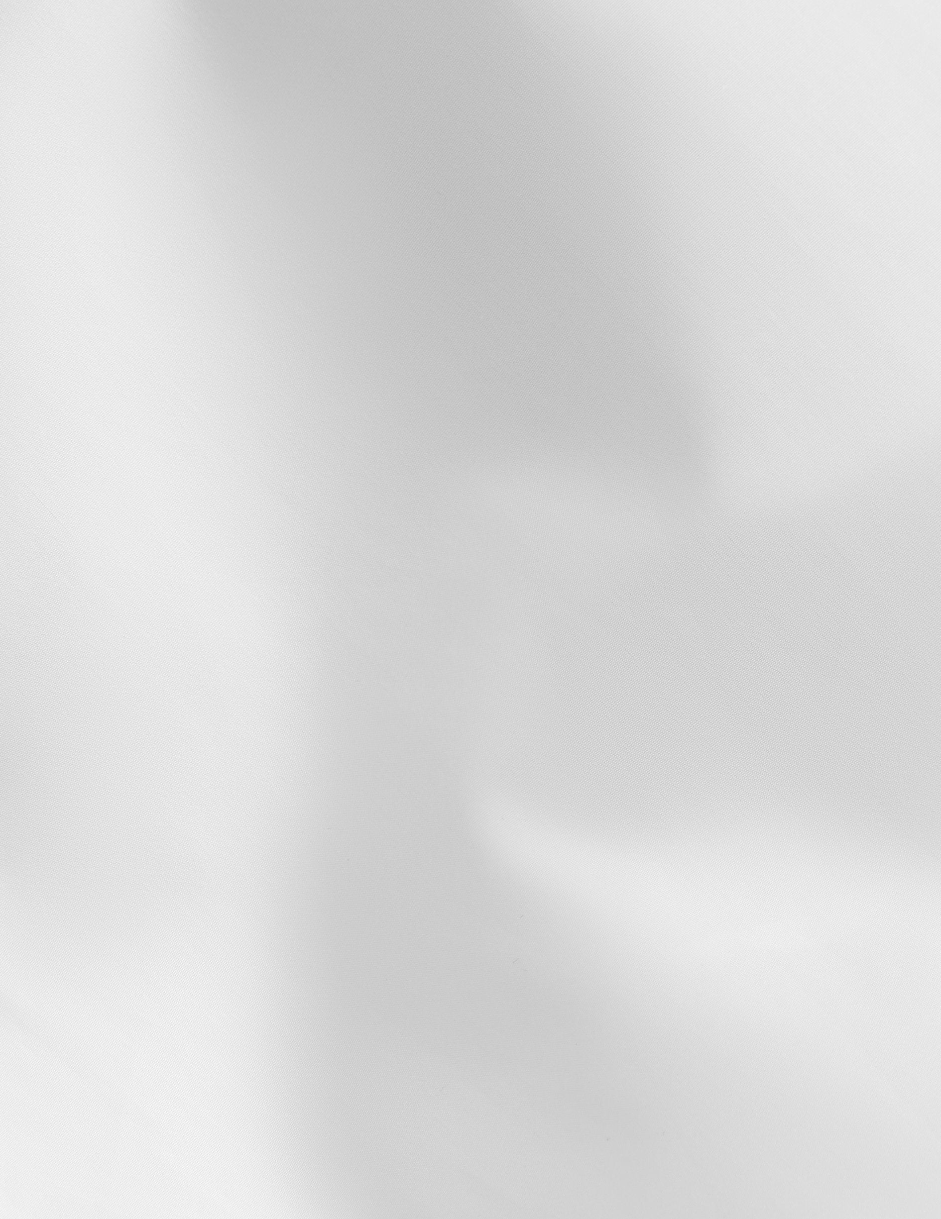 Chemise Ajustée Voyage blanche - Popeline - Col Italien - Repassage facile