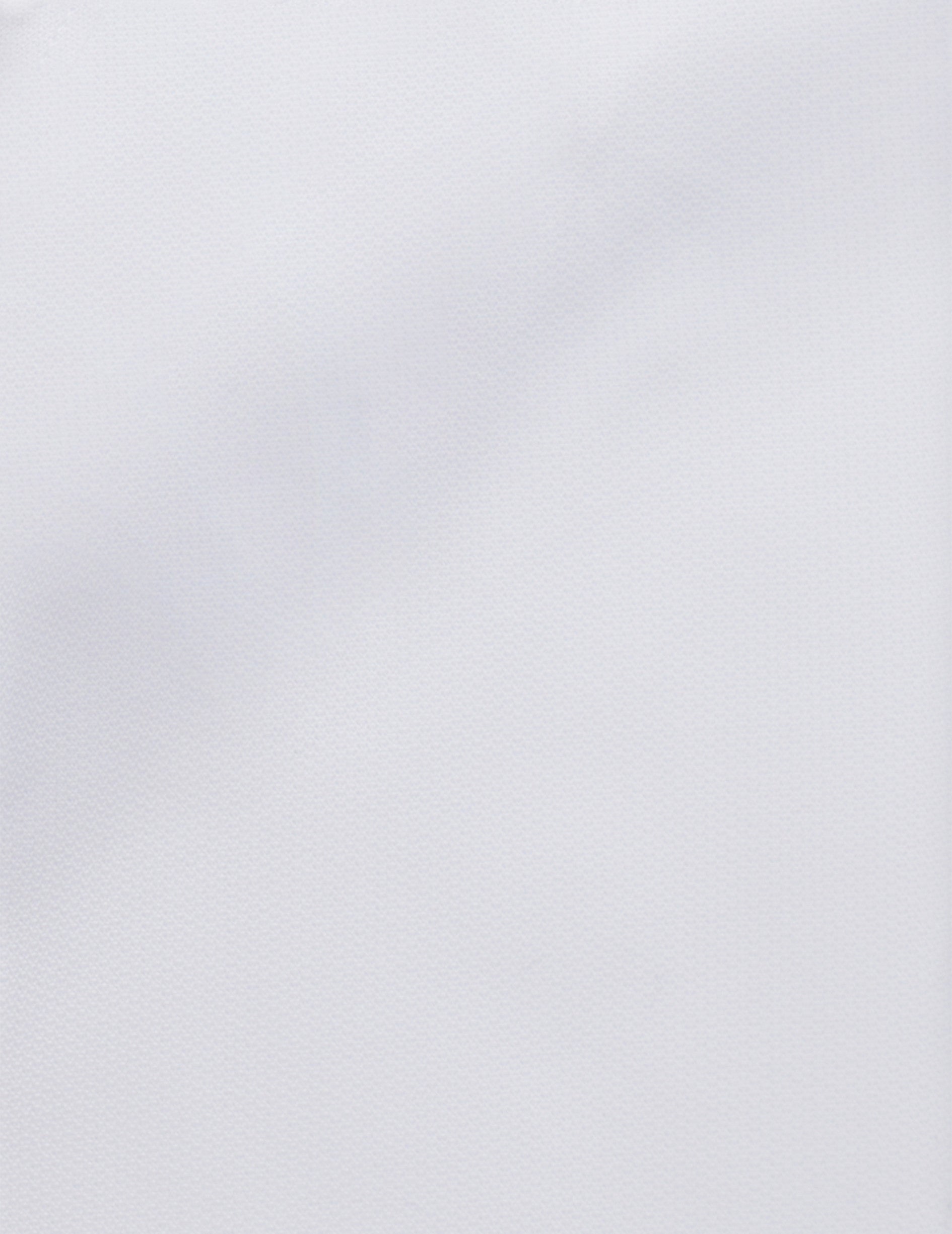 Chemise Semi-ajustée blanche - Façonné - Col Figaret - Poignets Mousquetaires