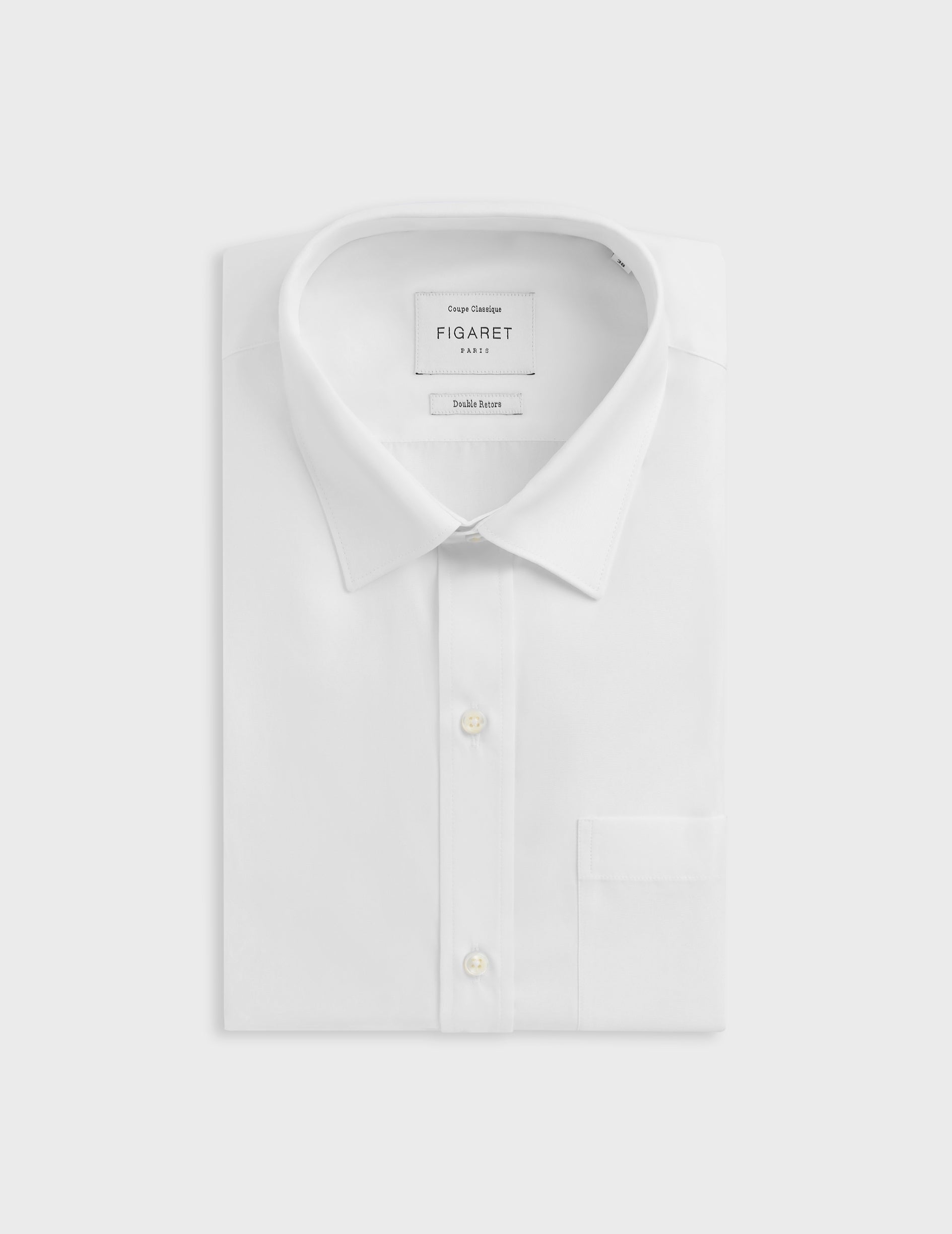 Chemise Classique blanche - Popeline - Col Figaret