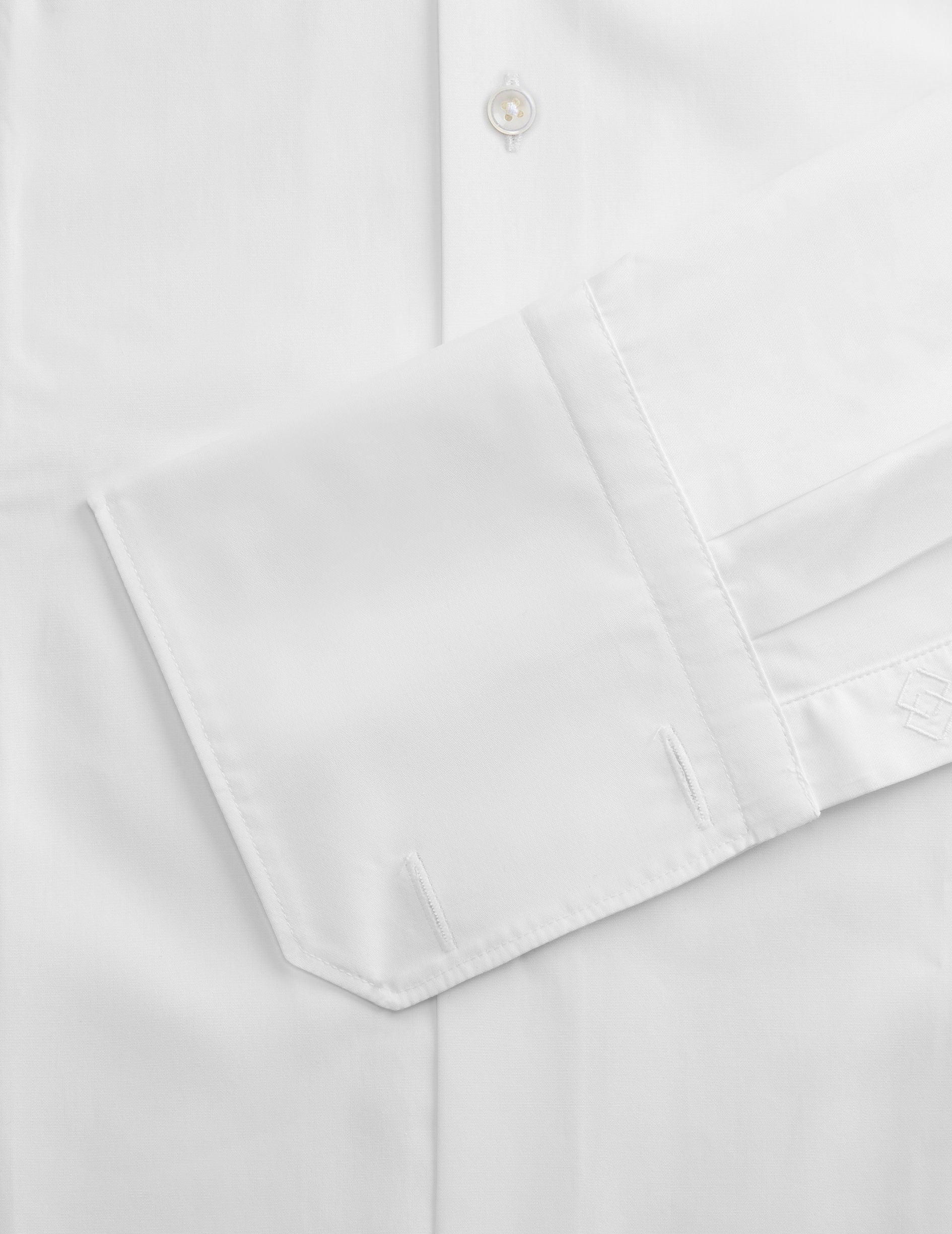 Fitted white shirt - Poplin - Figaret Collar - French Cuffs