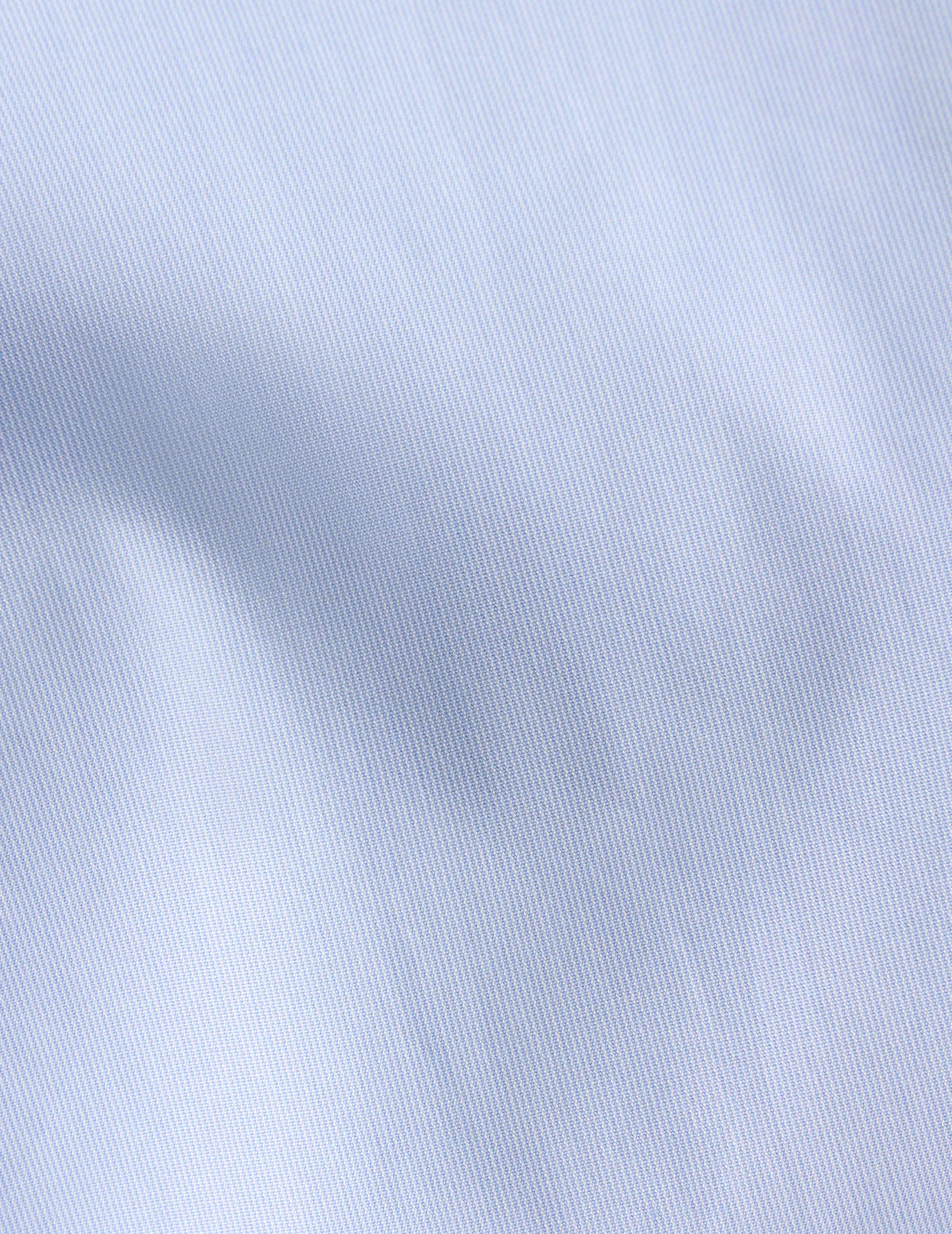 Chemise Ajustée rayée bleue - Popeline - Col Figaret