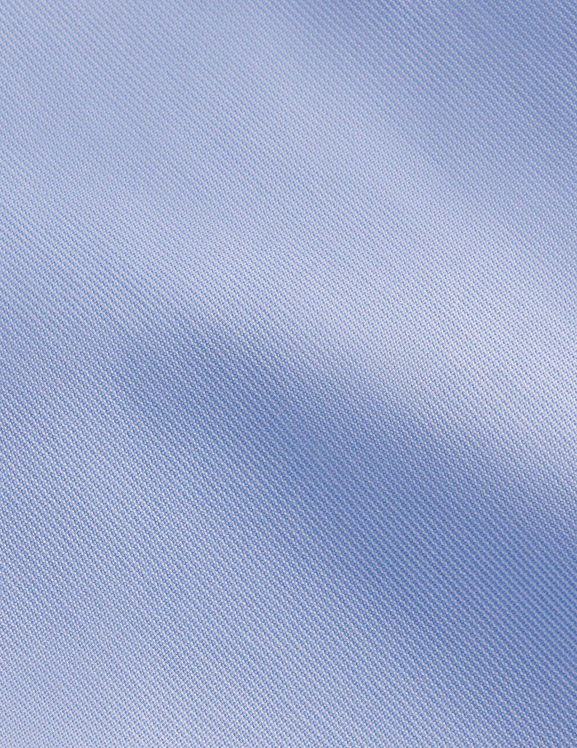 Chemise Classique rayée bleue - Popeline - Col Italien