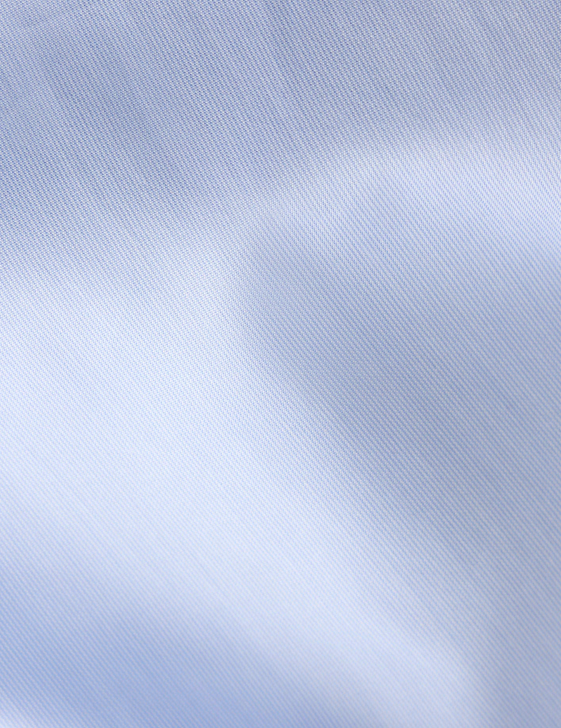 Chemise Ajustée rayée bleue - Popeline - Col Italien