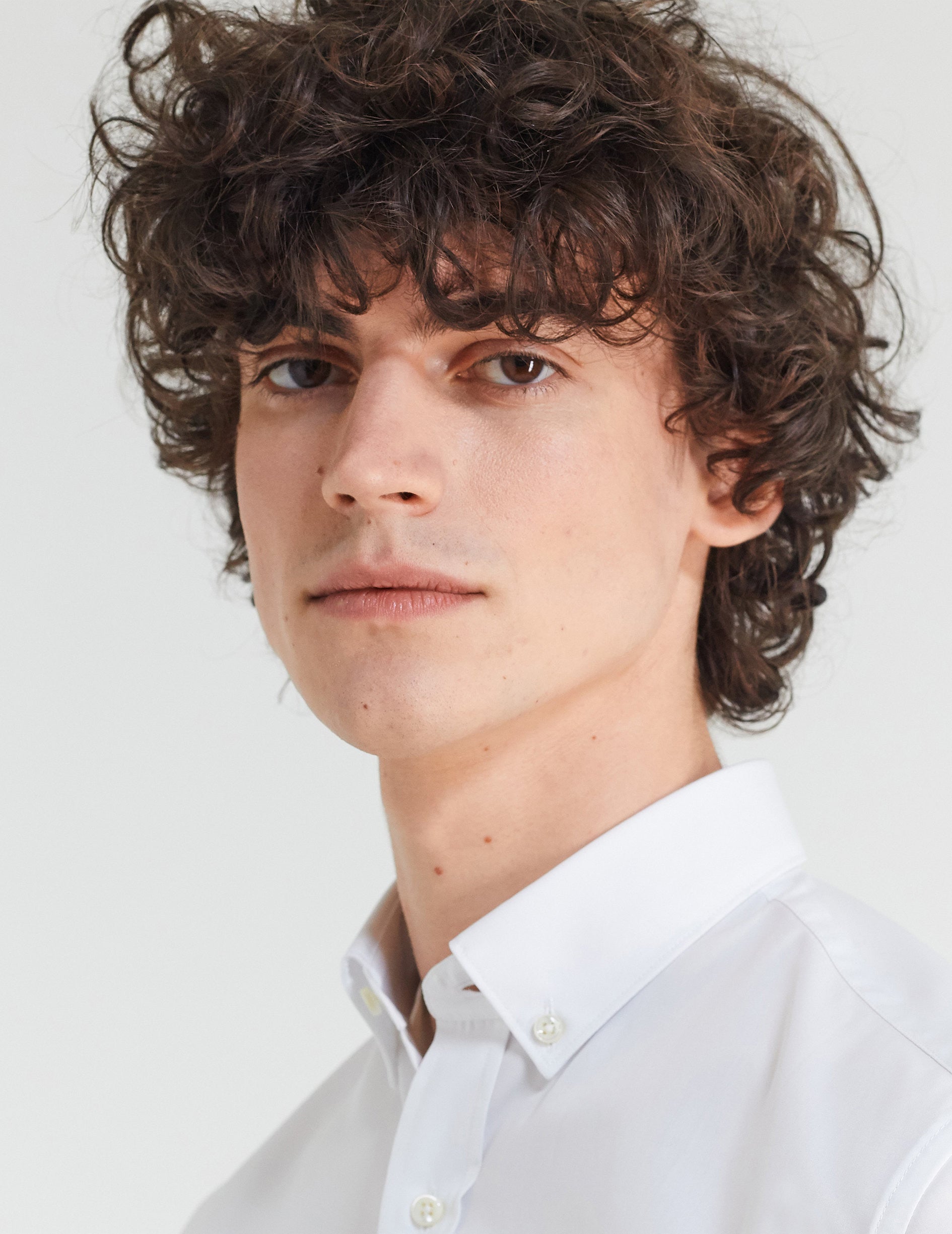 Chemise Classique manches courtes blanche - Popeline - Col Américain