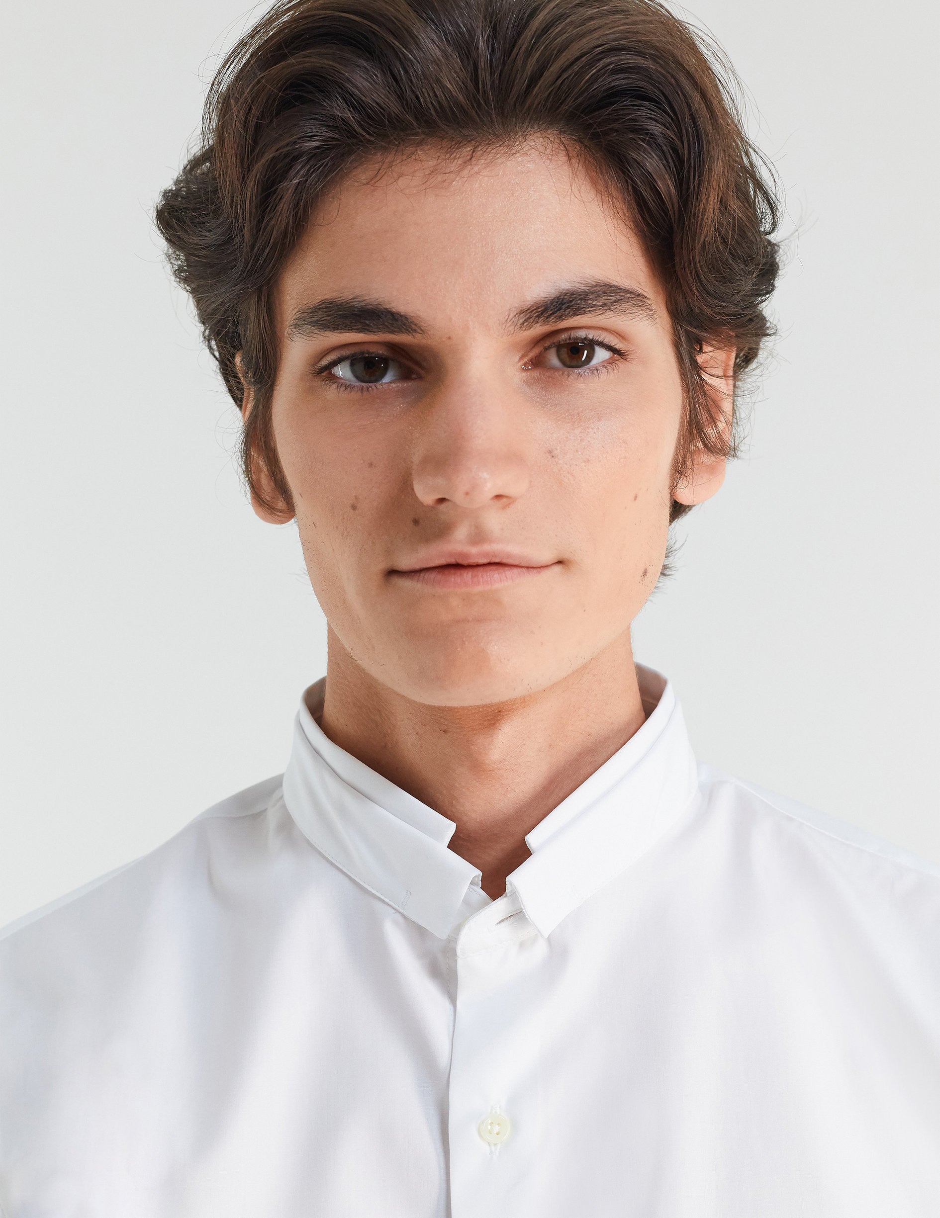 Chemise Semi-ajustée blanche - Popeline - Col Double