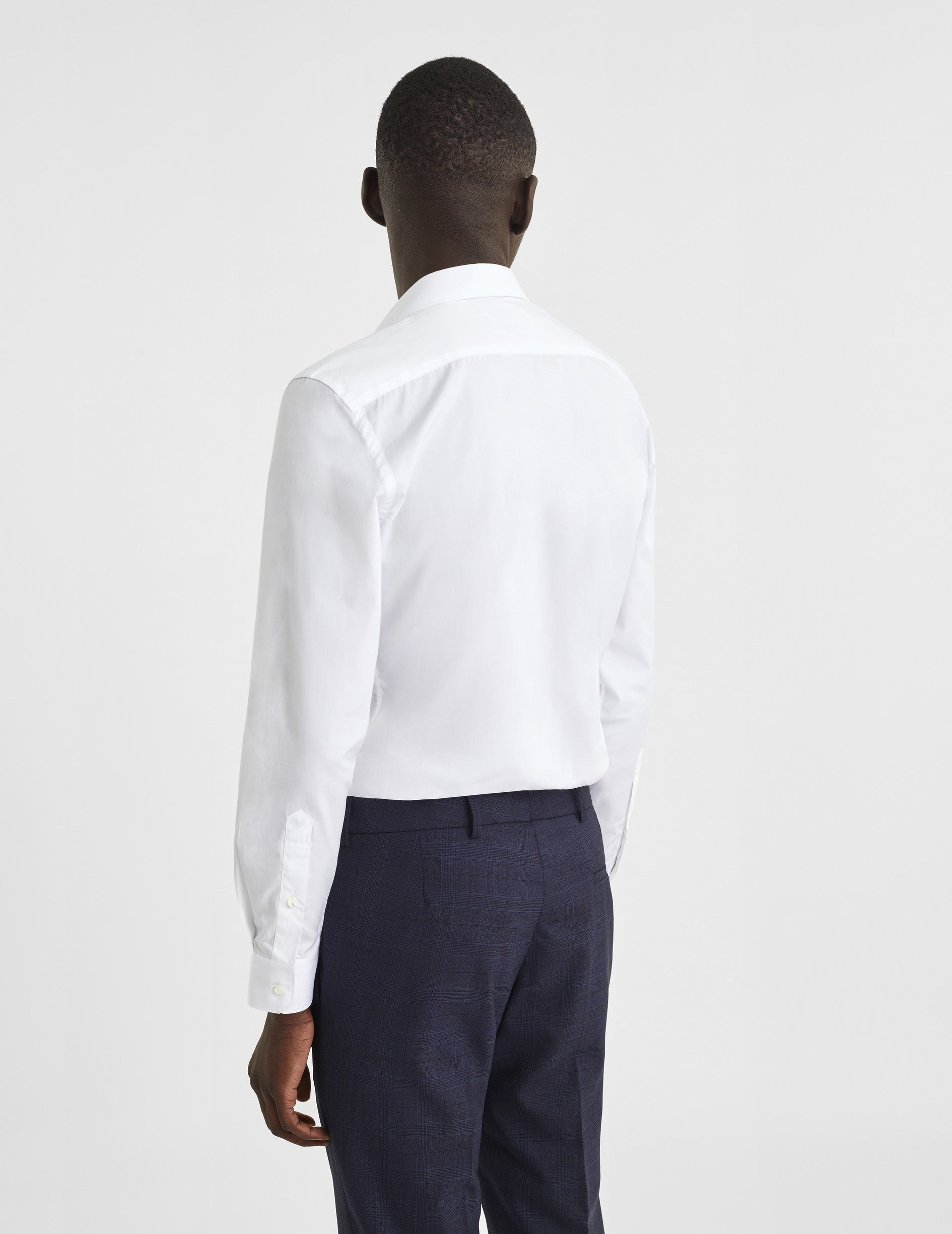 Fitted white Prestige shirt - Poplin - Figaret Collar
