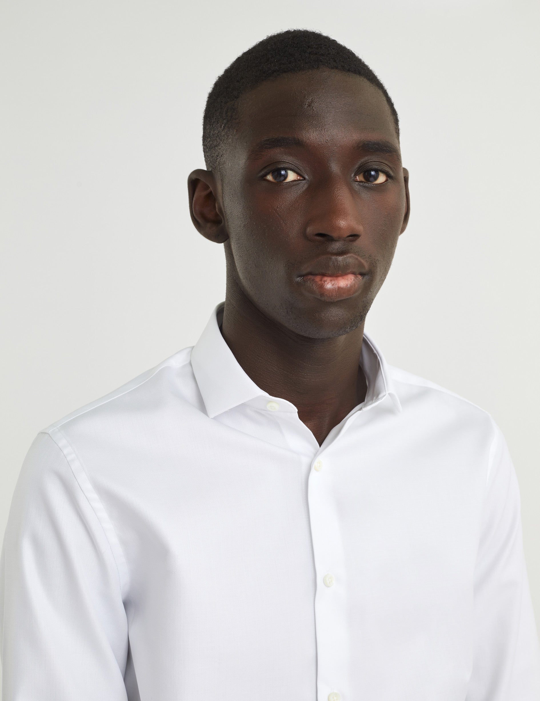 Chemise Ajustée blanche - Façonné - Col Fin