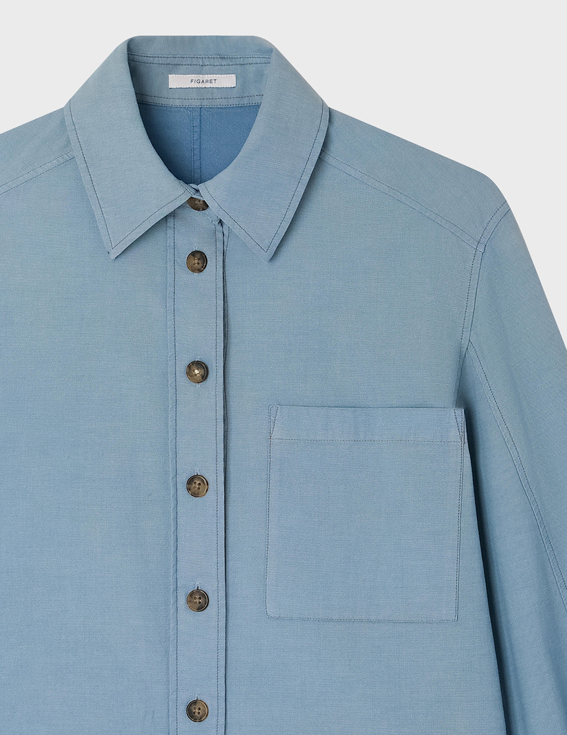 Chemise Emma en denim bleu - Denim