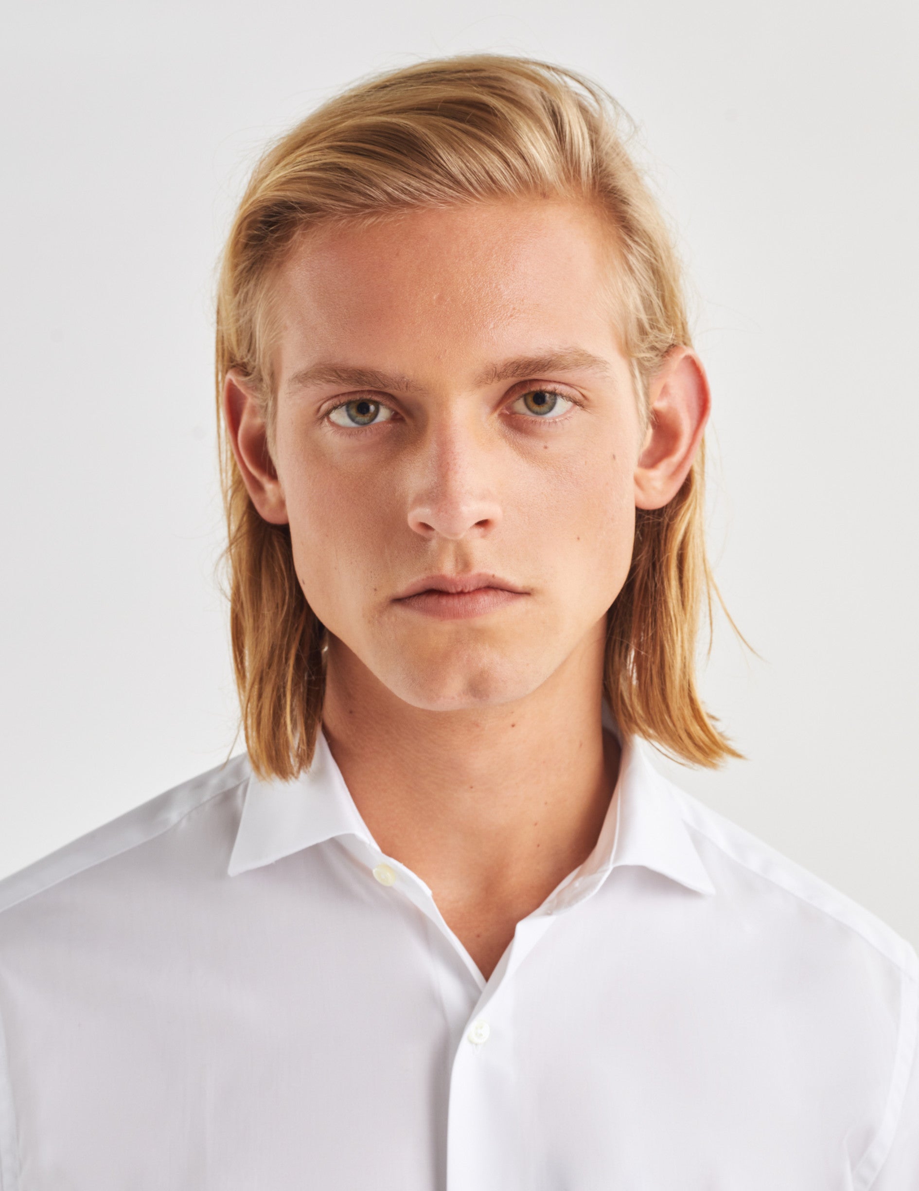Semi-fitted white shirt - Poplin - Italian Collar - French Cuffs