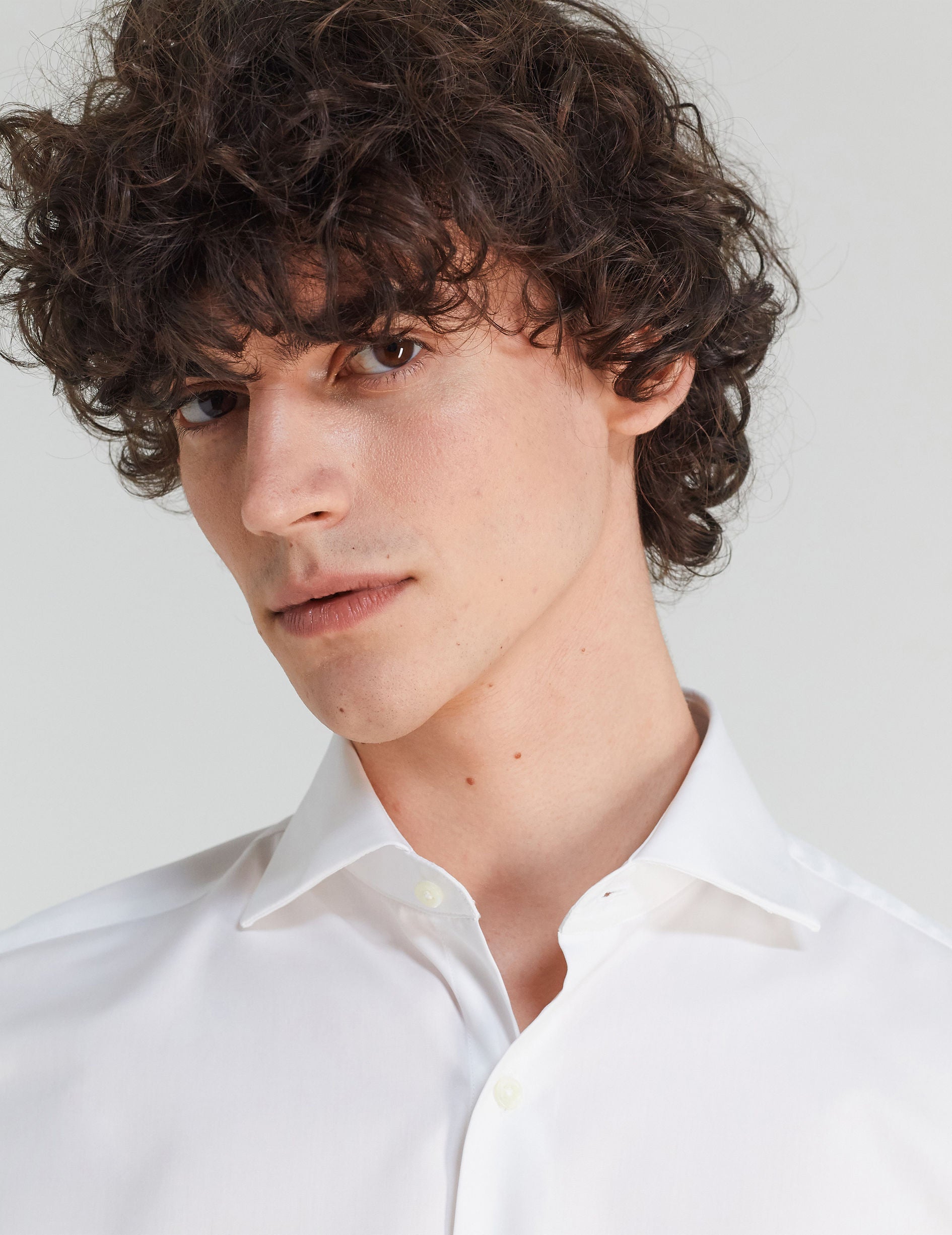 Chemise Classique blanche - Popeline - Col Italien