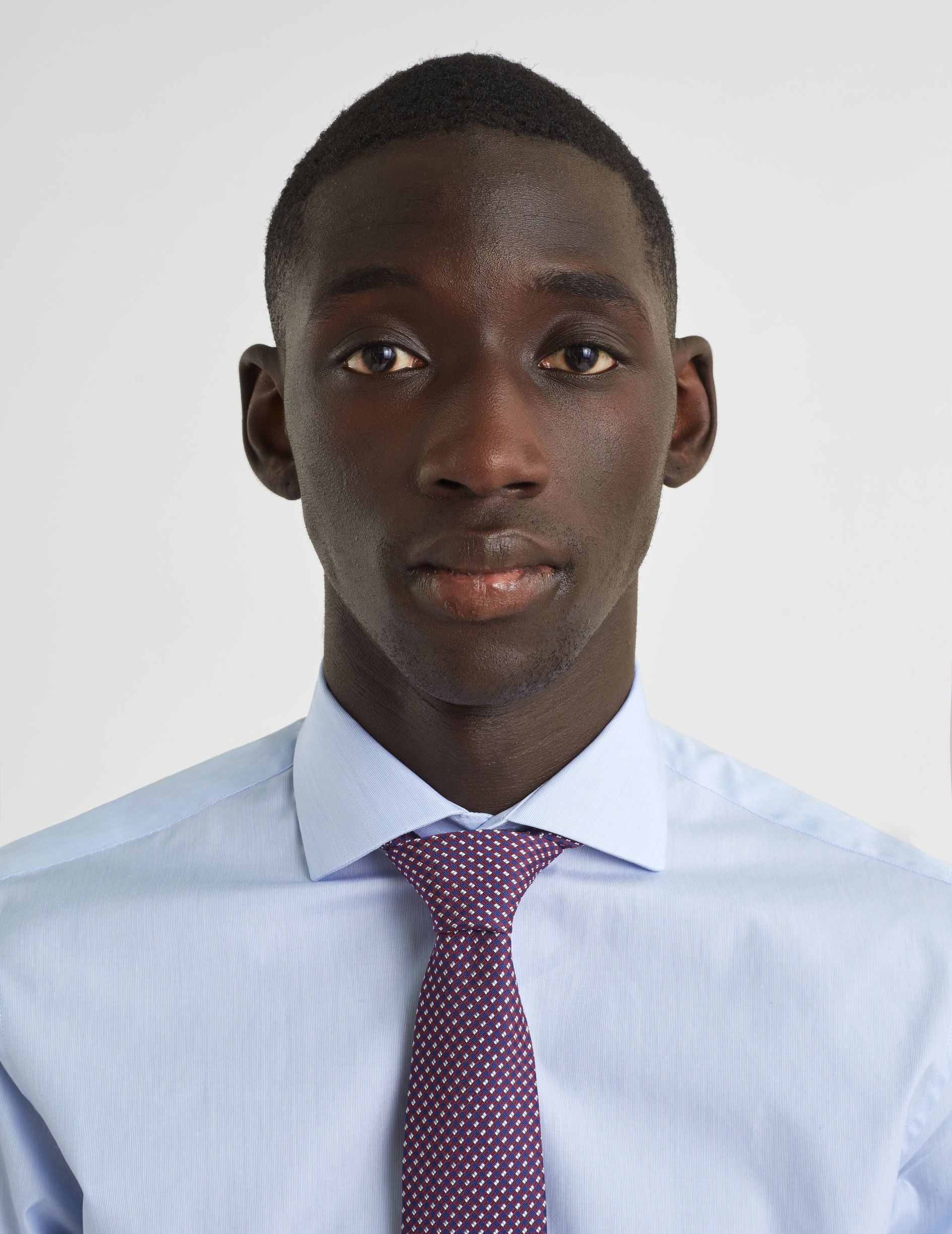 Chemise Ajustée rayée bleue - Popeline - Col Italien