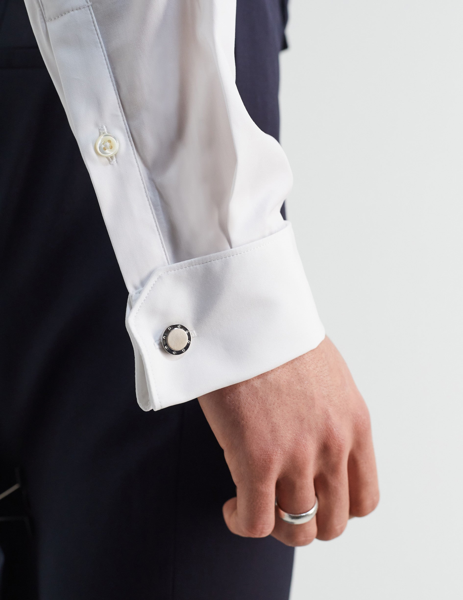 Fitted white shirt - Poplin - Figaret Collar - French Cuffs