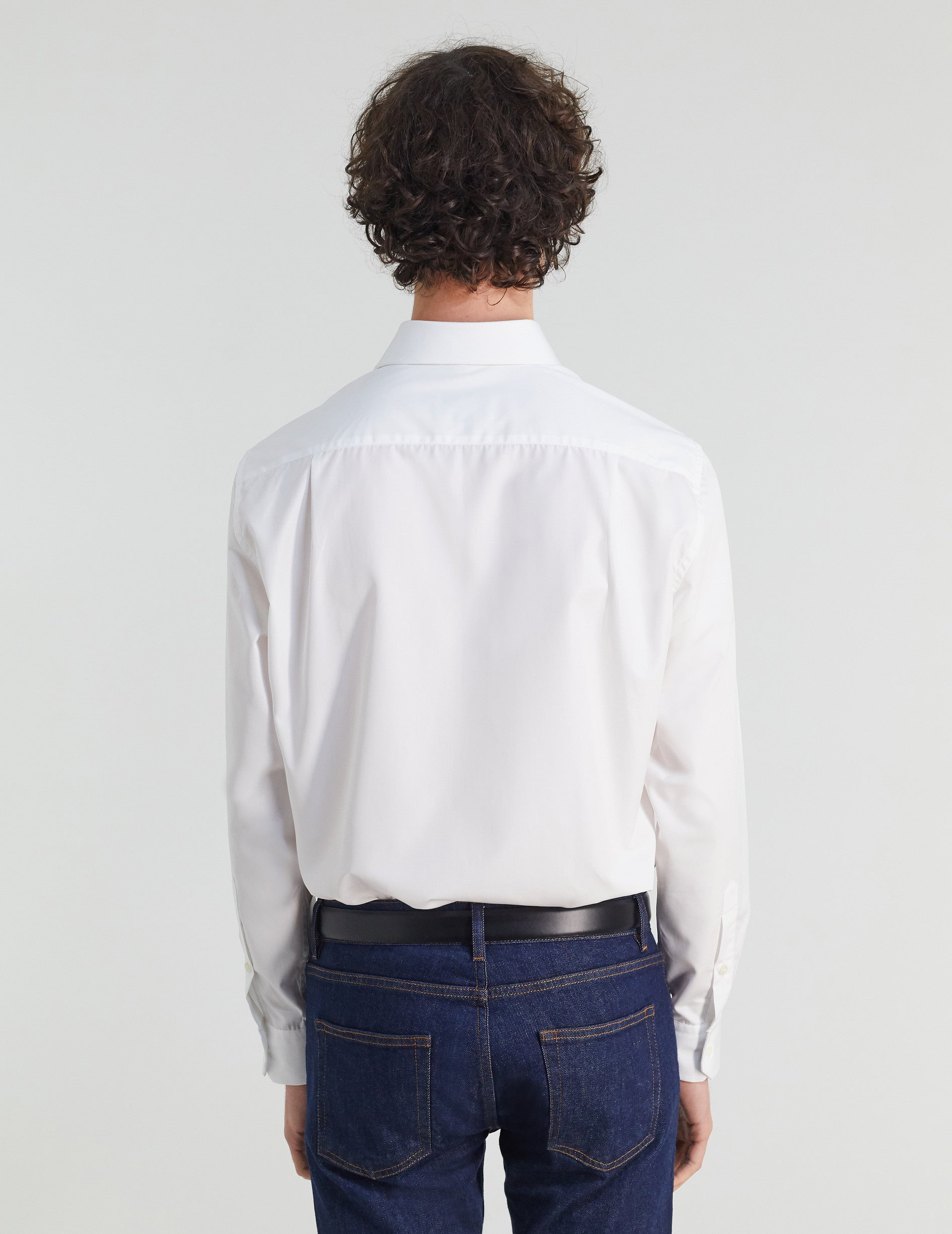 Chemise Classique blanche - Popeline - Col Italien