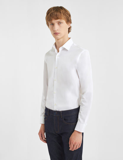 Semi-fitted white Prestige shirt