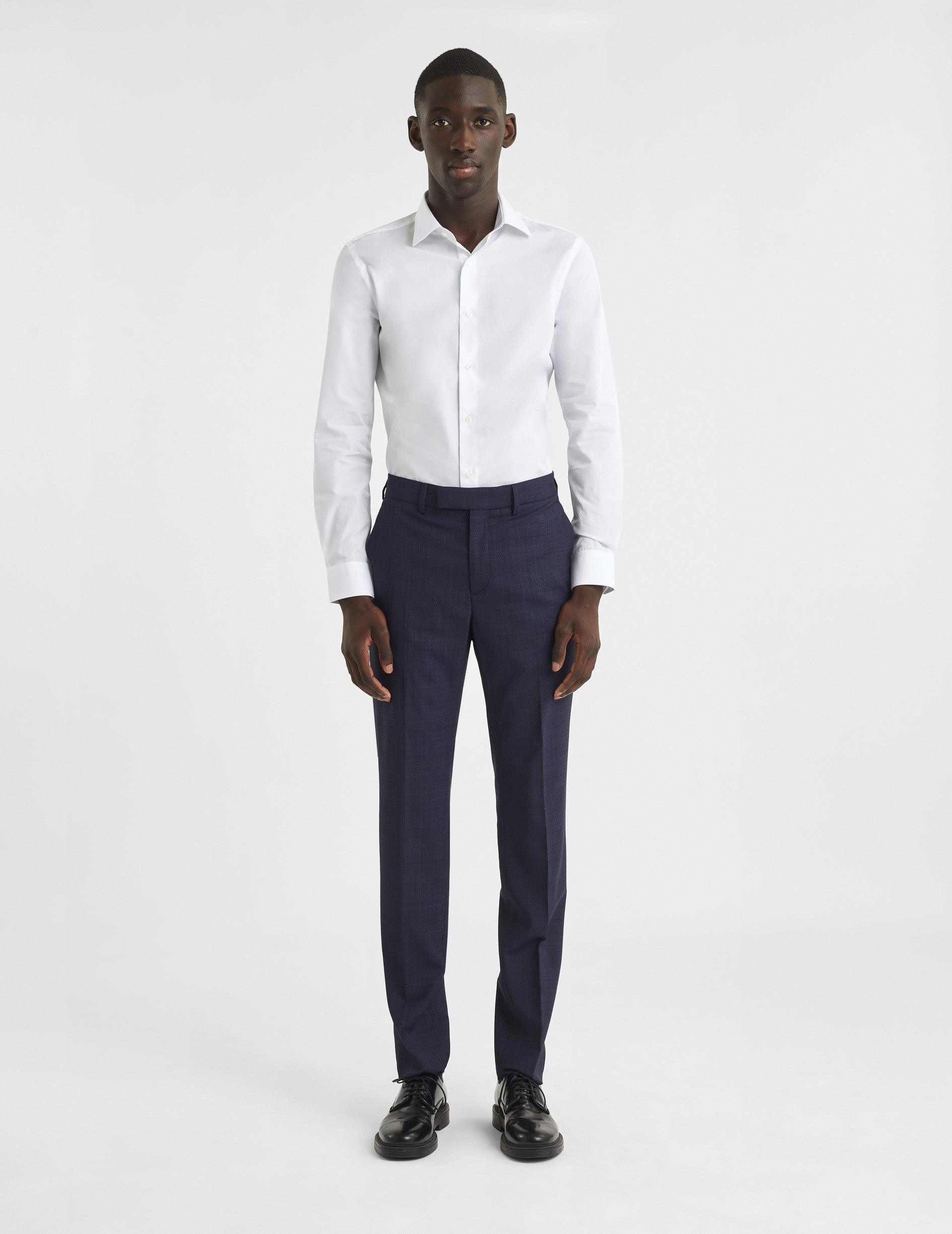 Fitted white Prestige shirt - Poplin - Figaret Collar