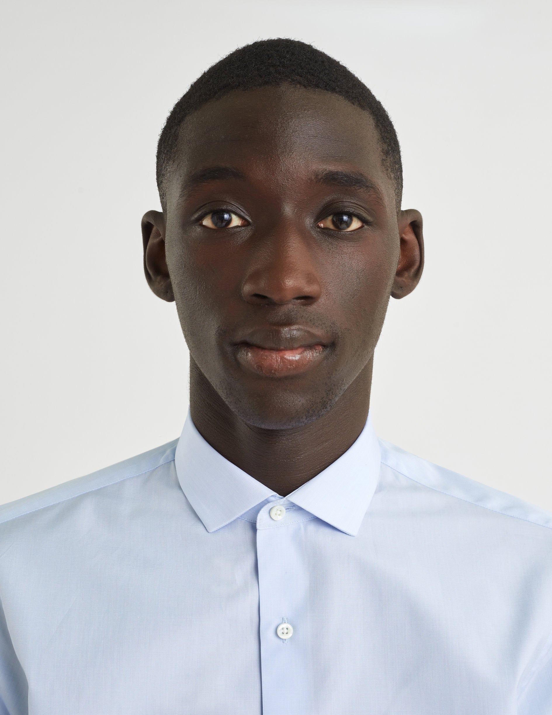 Chemise Ajustée bleue - Fil-à-fil - Col Fin