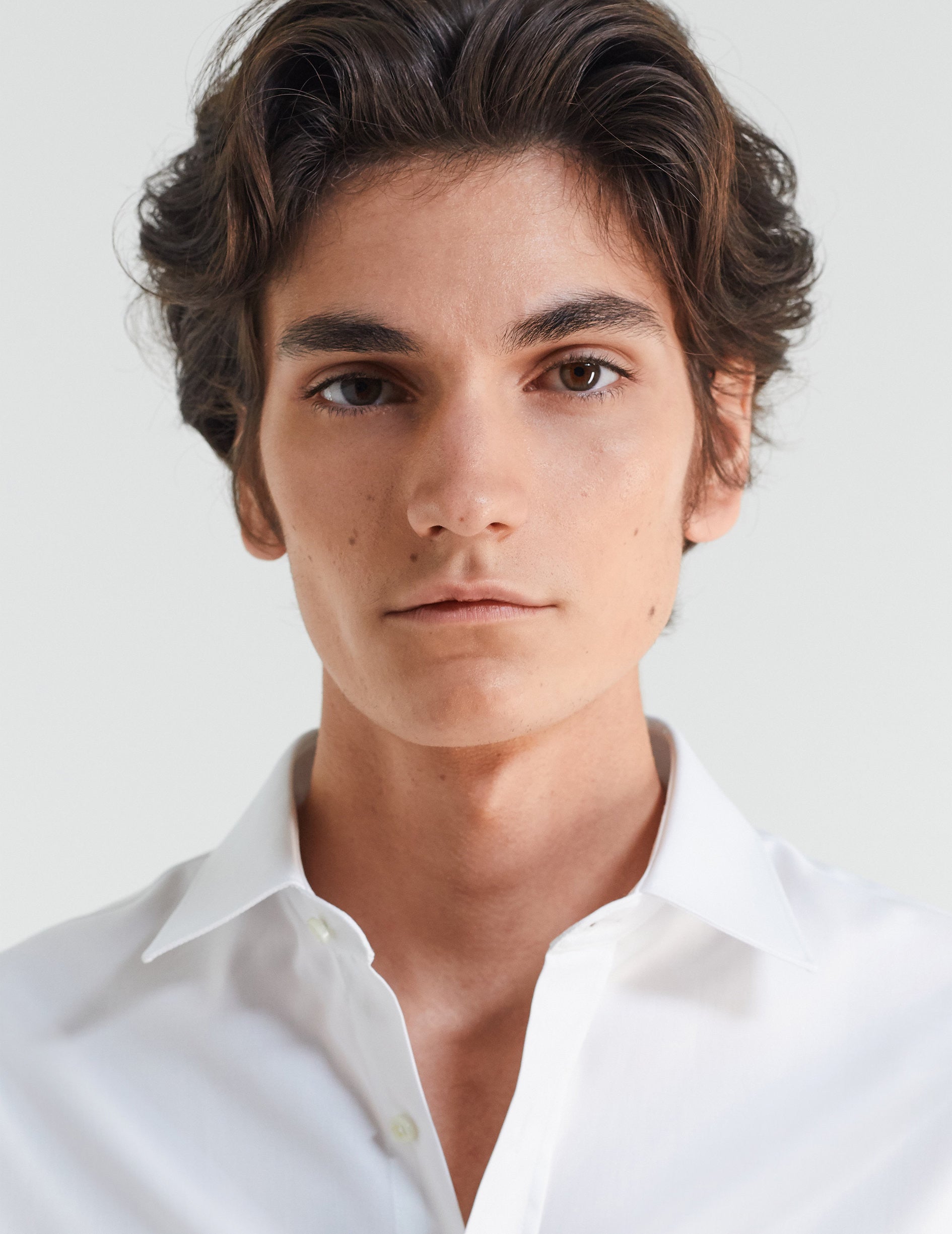 Chemise Classique blanche - Façonné - Col Figaret