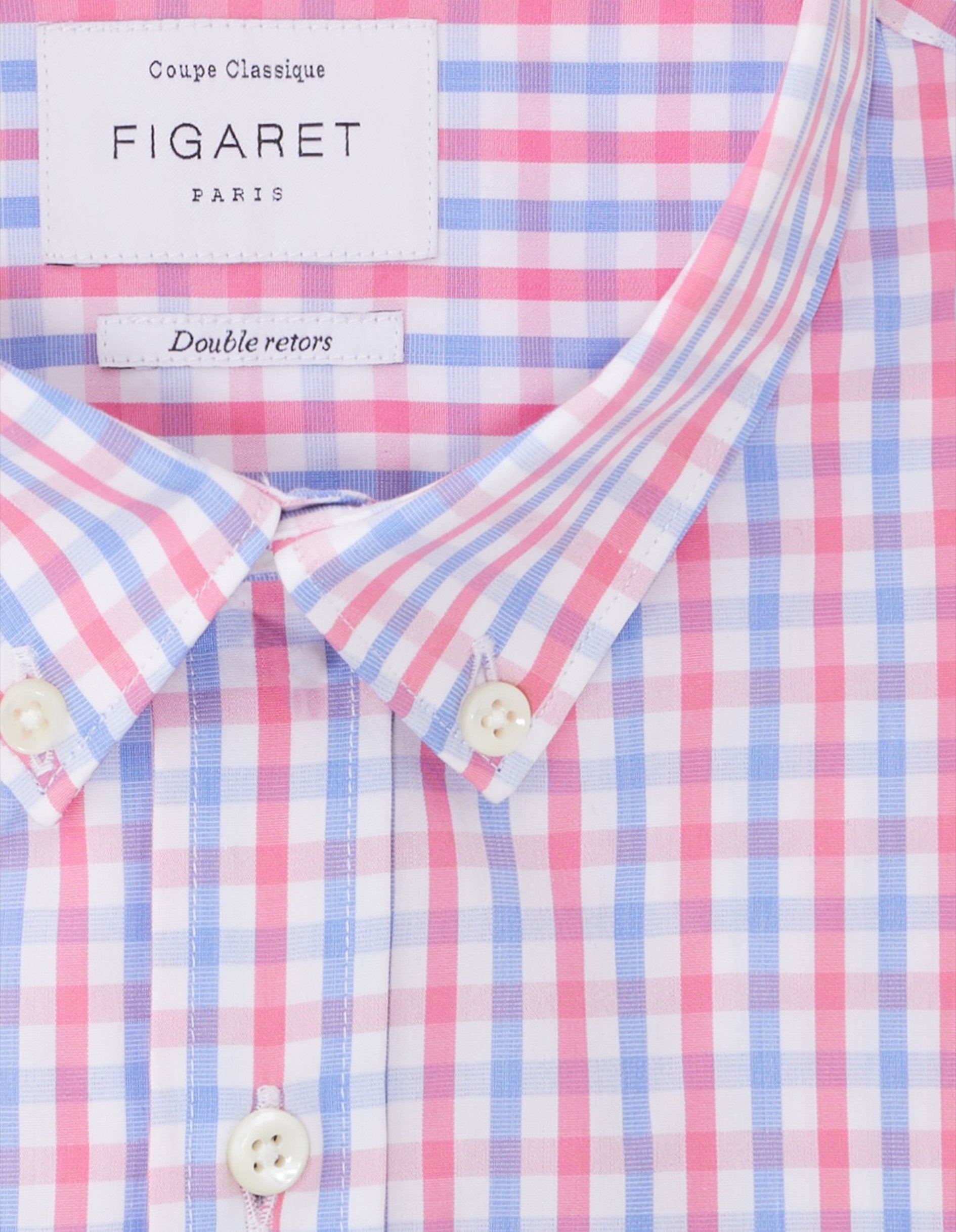 Classic Checked Short Sleeve Shirt - Poplin - American Collar