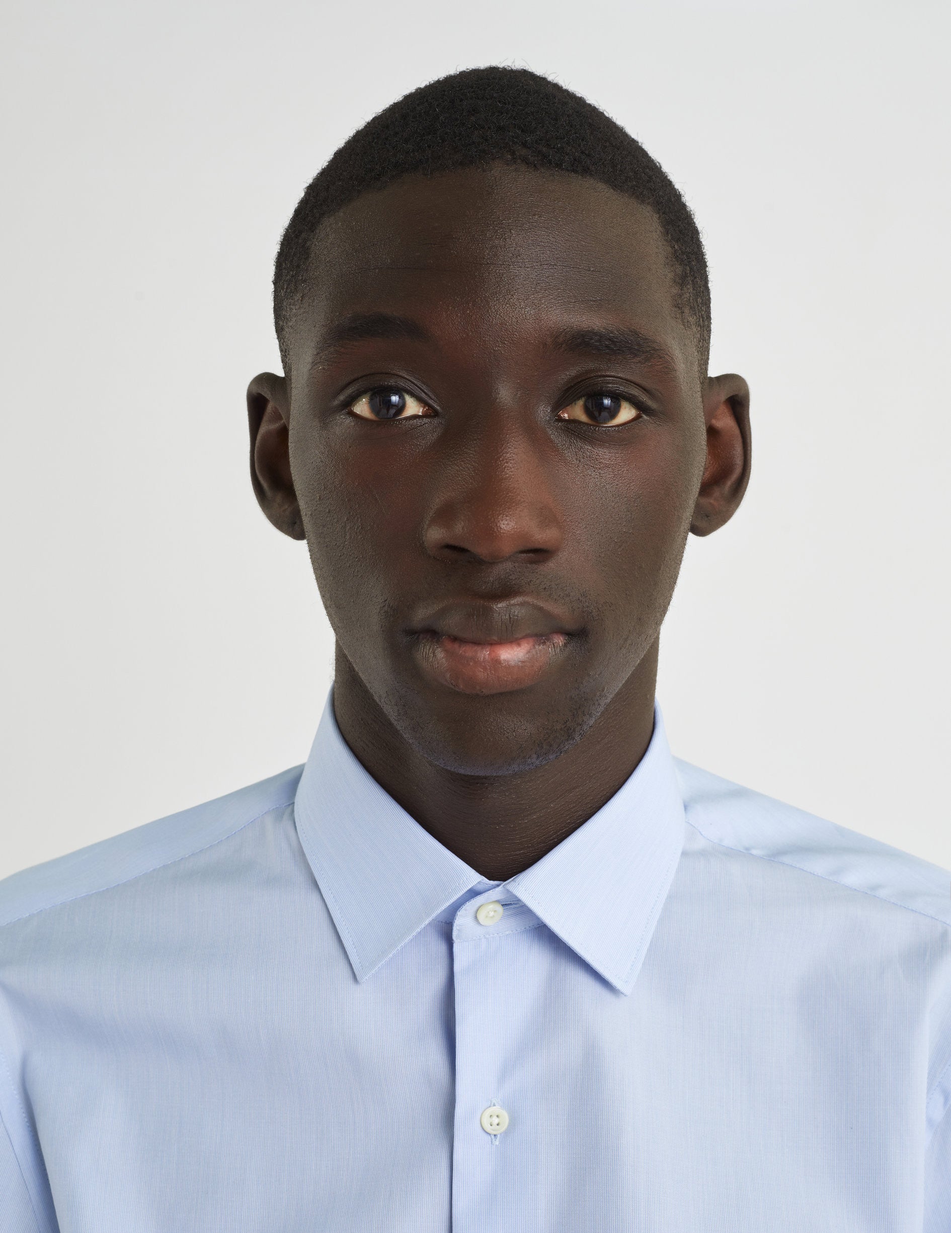 Chemise Semi-ajustée rayée bleue - Popeline - Col Figaret