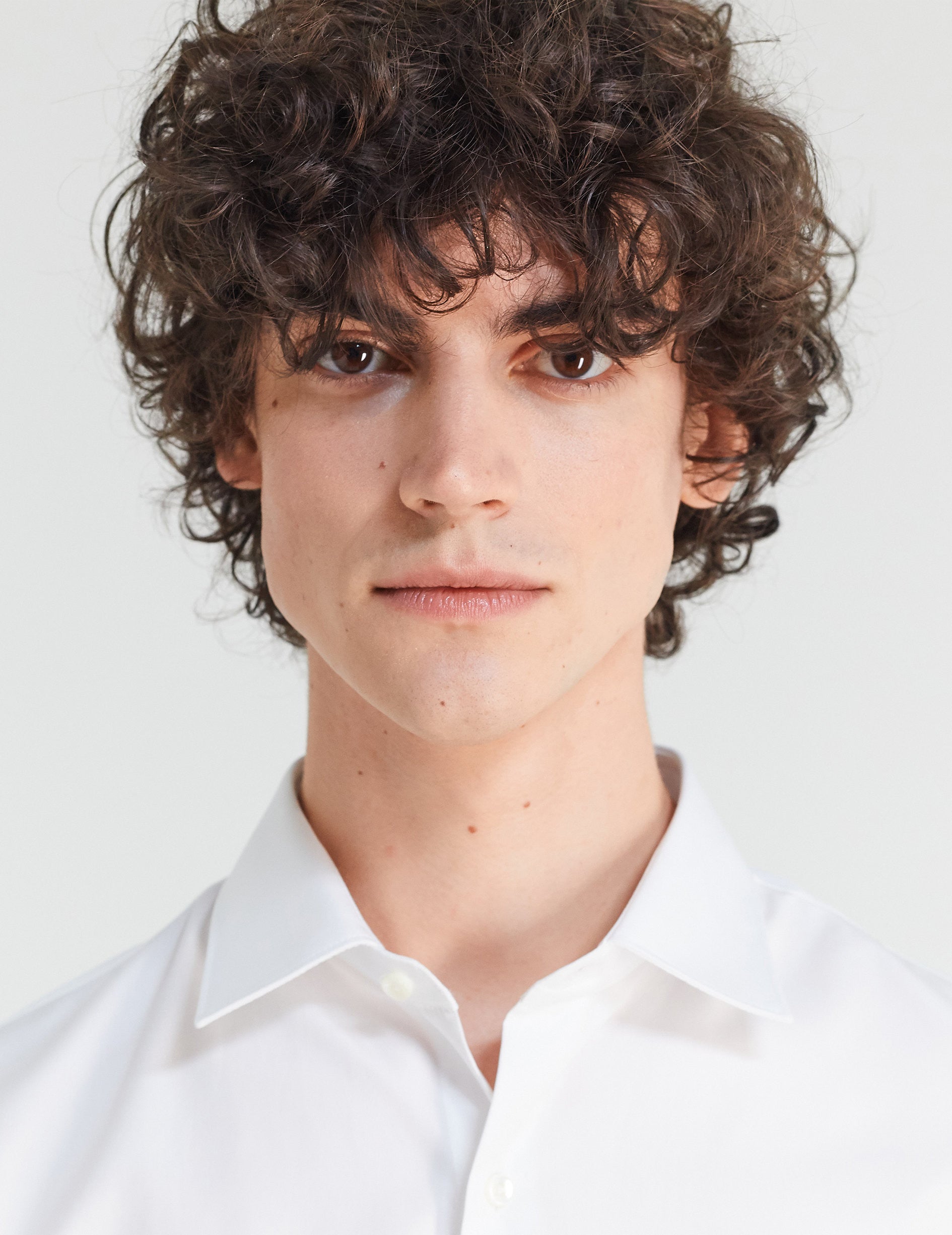 Chemise Semi-ajustée blanche - Popeline - Col Figaret