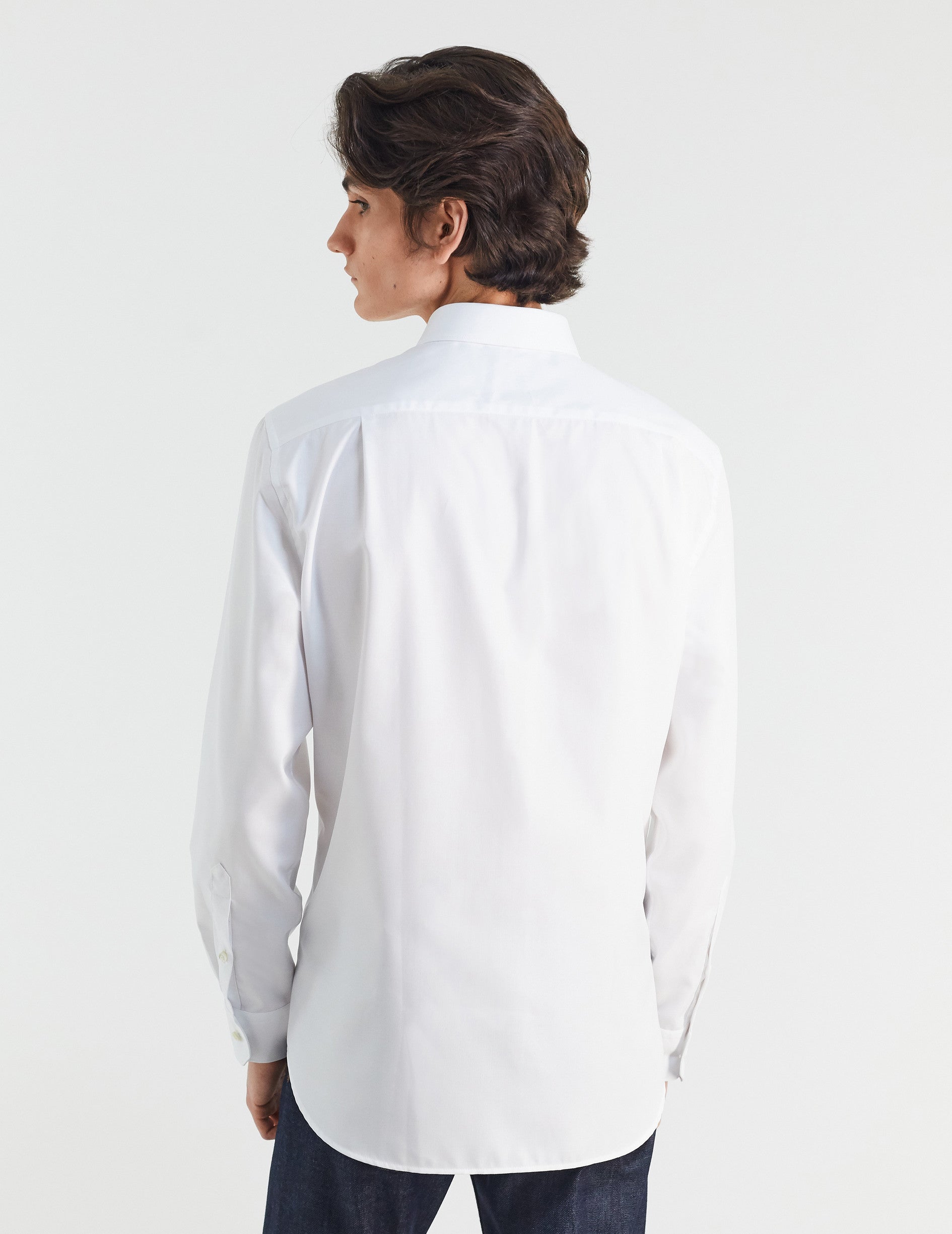 Chemise Classique blanche - Façonné - Col Figaret