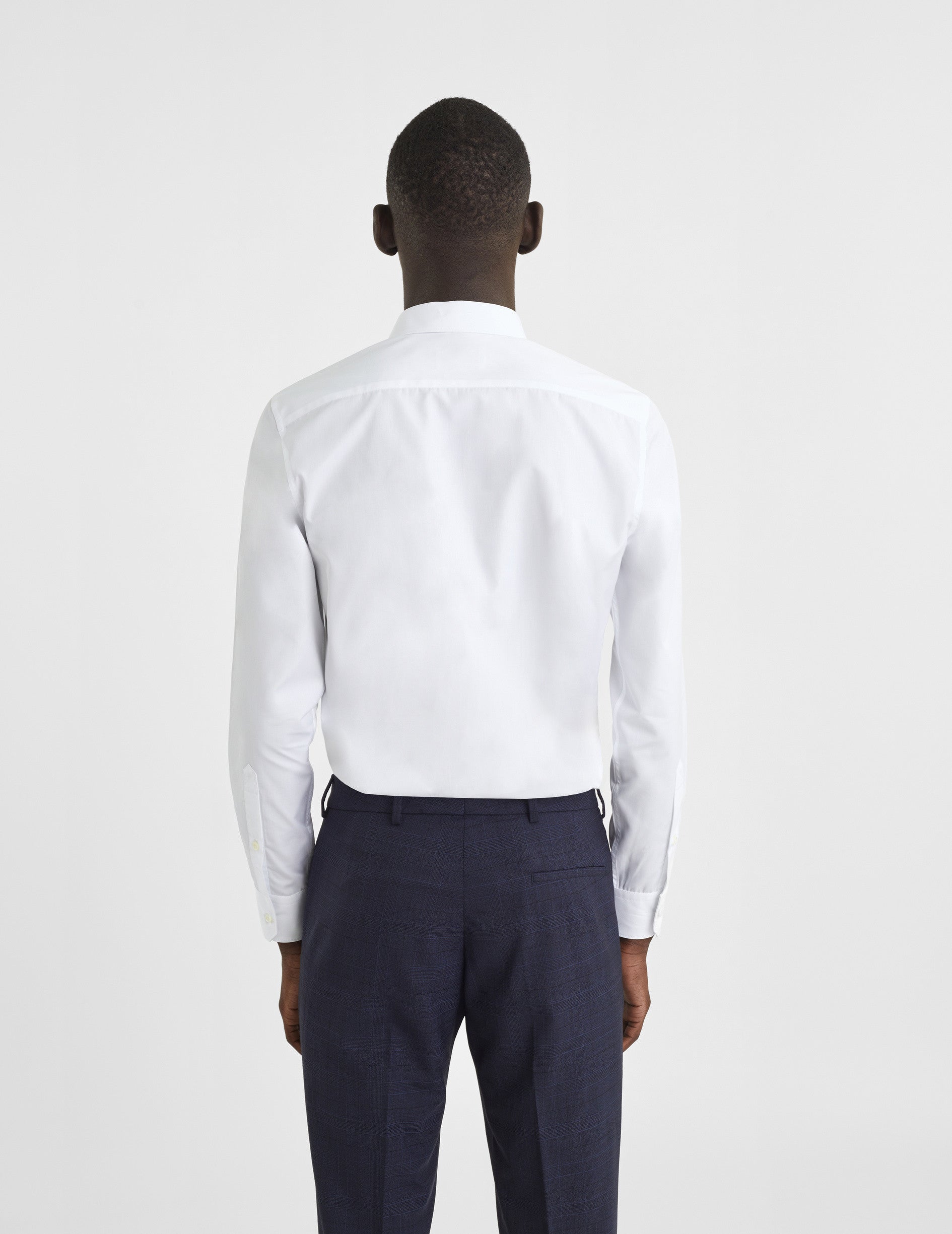 Fitted white shirt - Poplin - Figaret Collar