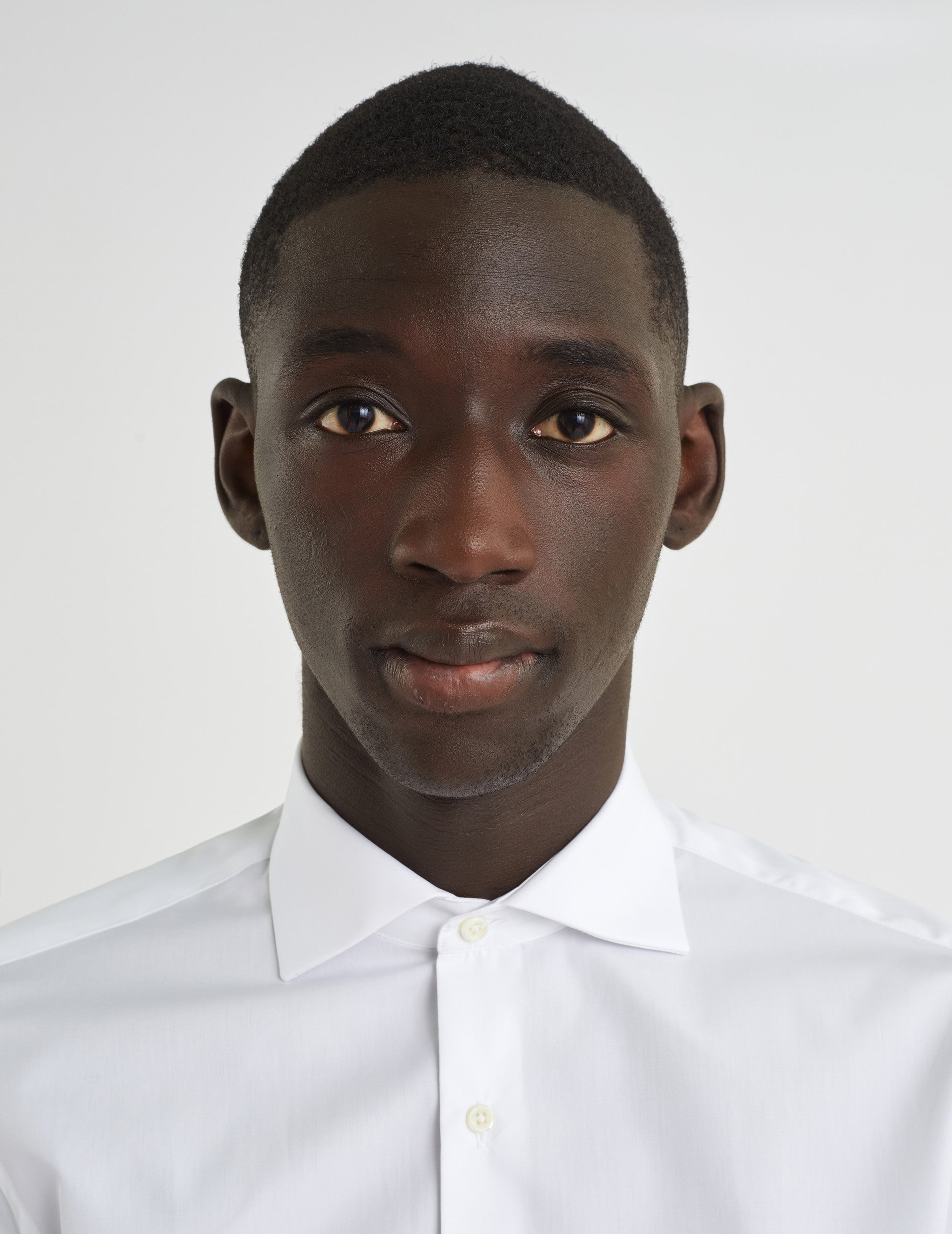 Chemise Ajustée blanche - Popeline - Col Italien