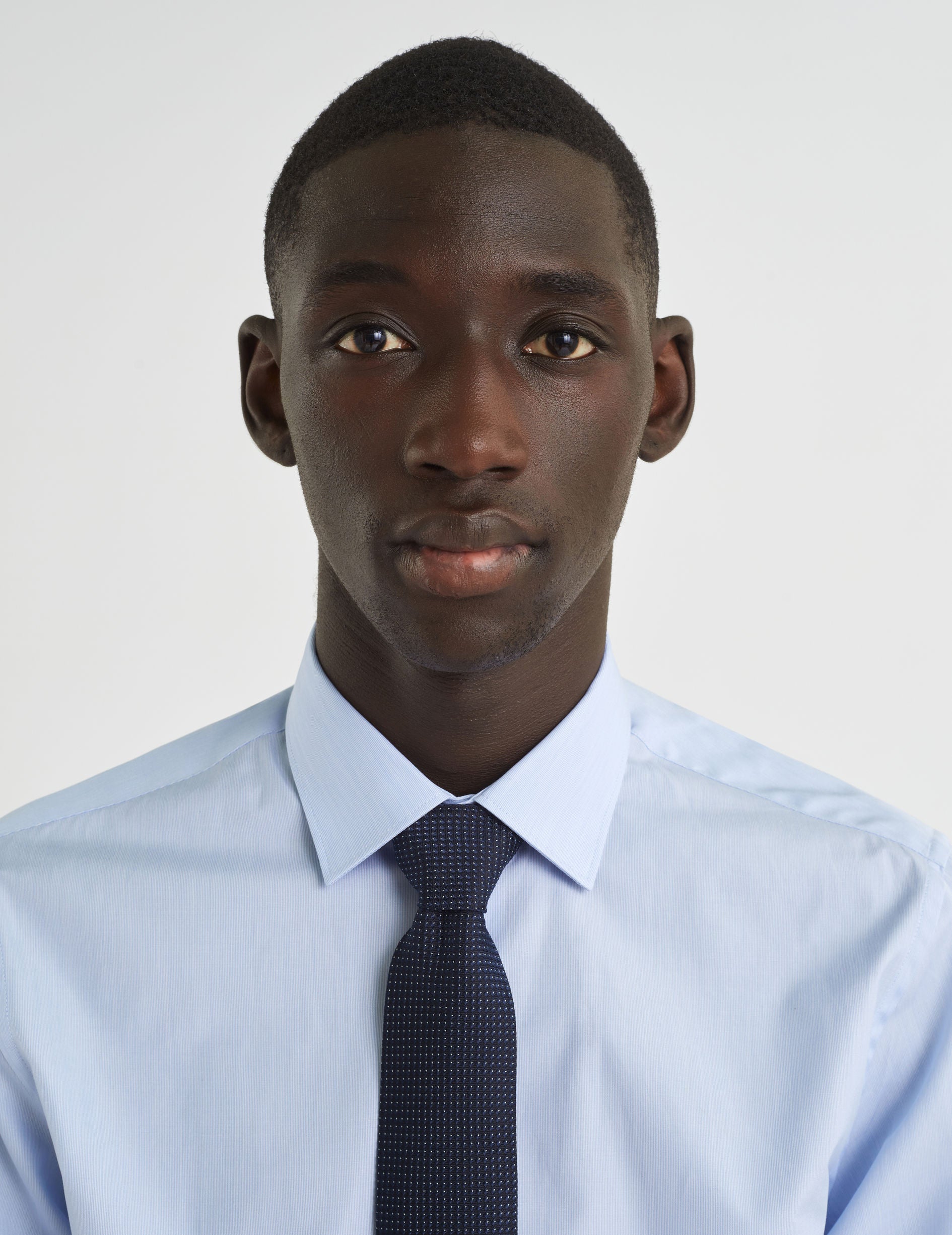 Chemise Semi-ajustée rayée bleue - Popeline - Col Figaret