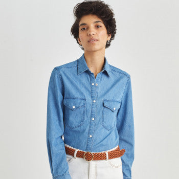 Chemise Femme Westbound – Jean Manches Longues – Motif Bonhomme De Neige – L