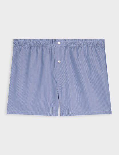 Navy striped poplin underpants