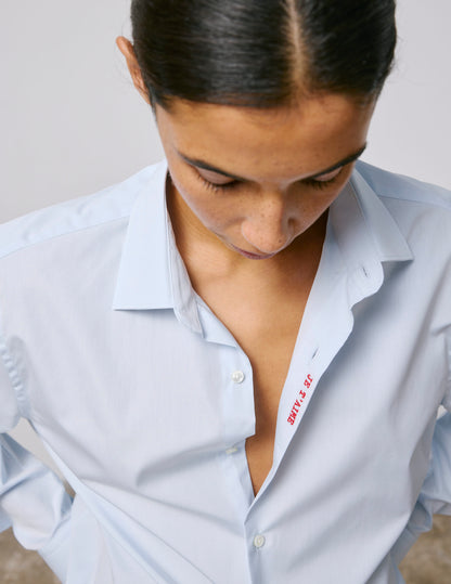 Chemise mixte "Je t'aime" bleue