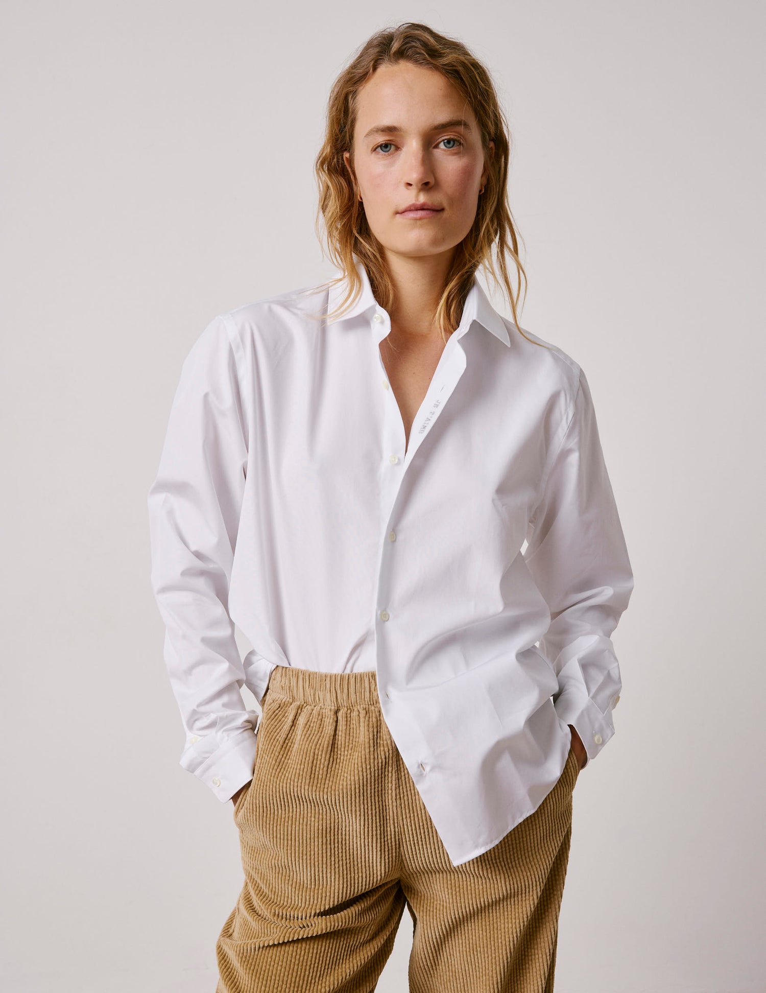 Chemise mixte "Je t'aime" blanche - Popeline - Col Figaret#8