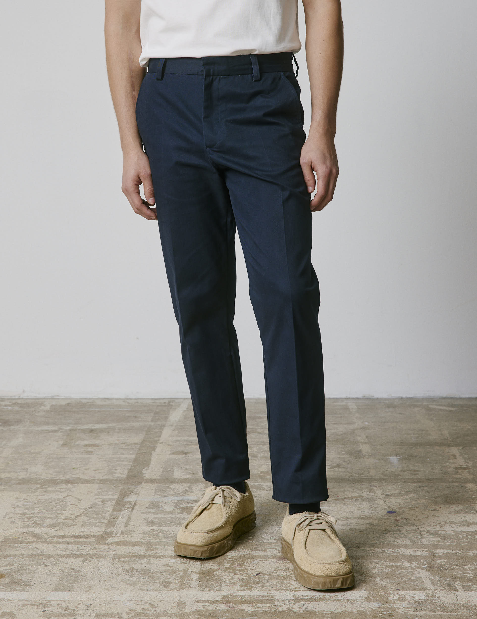 Chino Geofrey en twill de coton marine