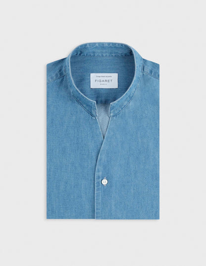 Chemise Carl en denim bleu