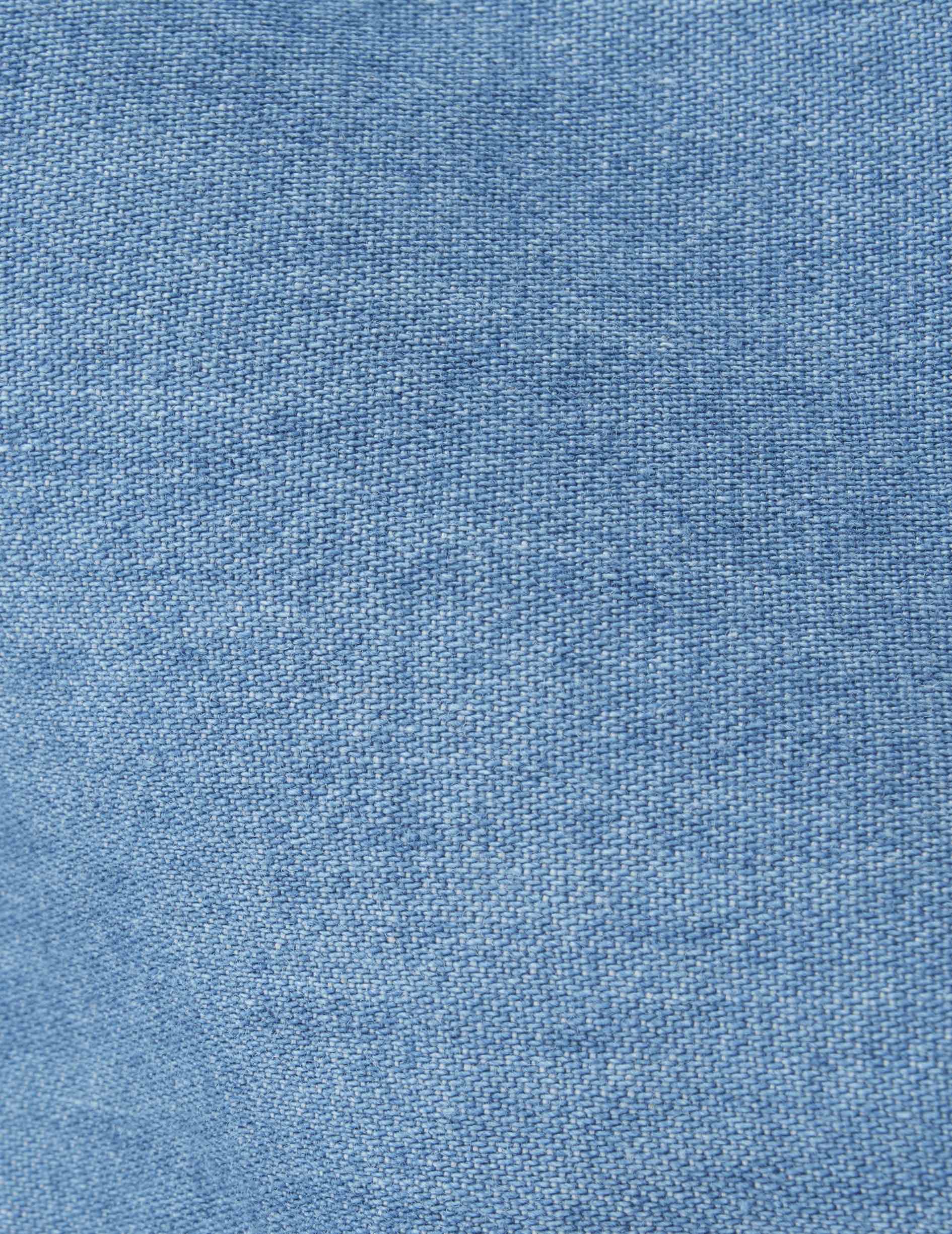 Chemise Carl en denim bleu - Denim - Col Droit ouvert