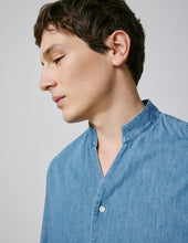 Chemise Carl en denim bleu