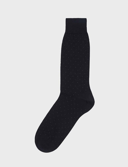 Navy micro-polka dot socks