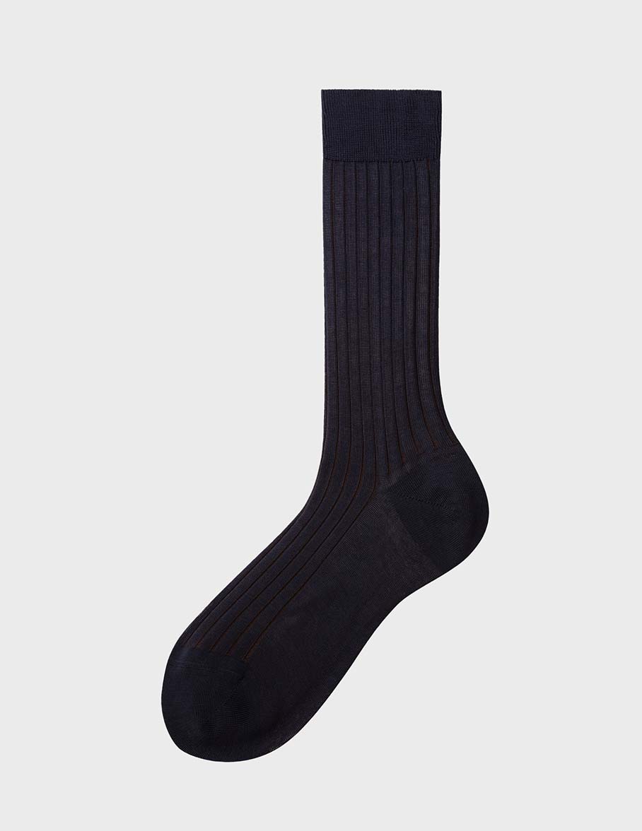 Blue triple lisle socks