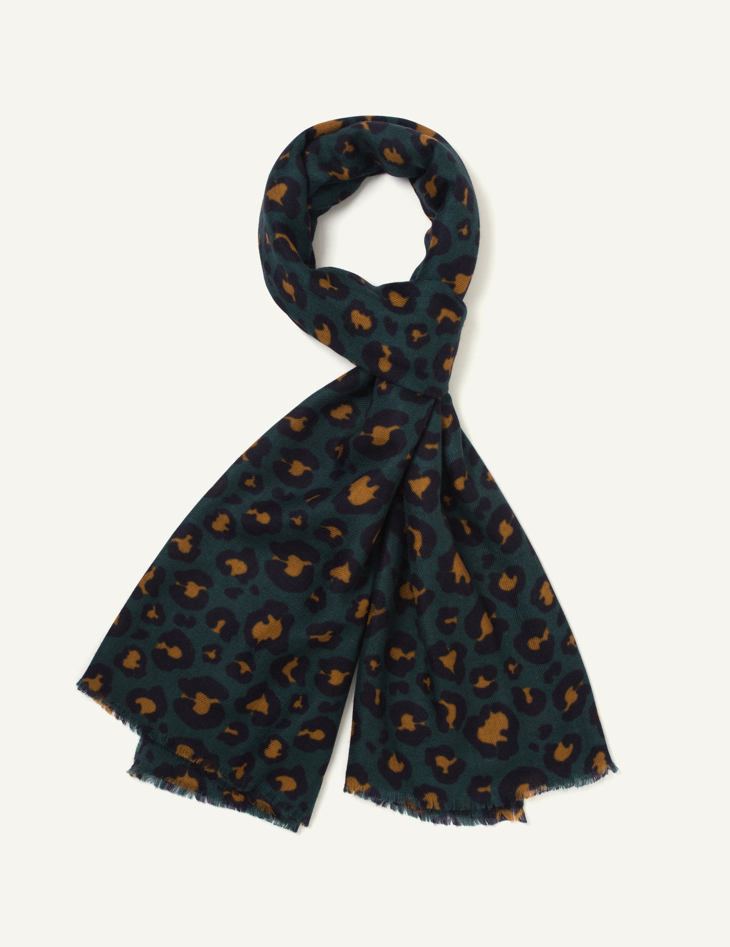 Foulard imprimé léopard vert
