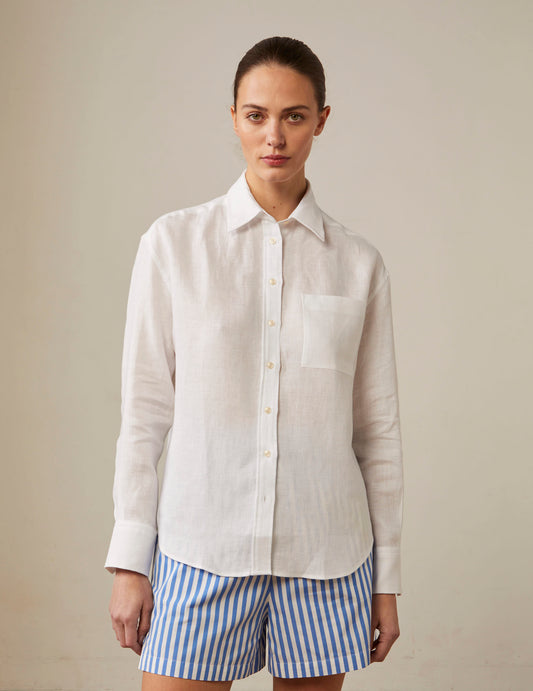 Charlotte white linen shirt - Linen