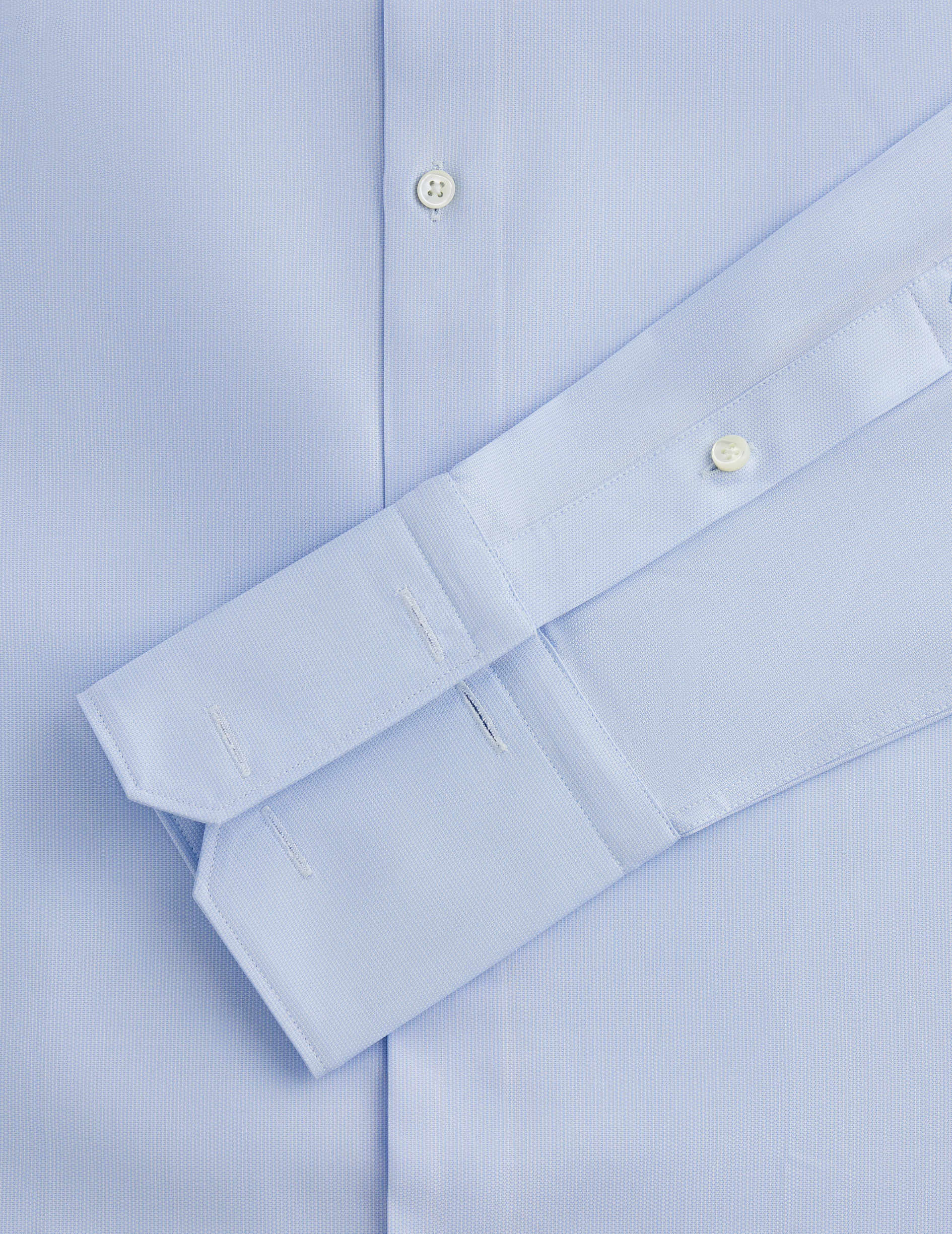 Fitted blue shirt - Shaped - Figaret Collar - French Cuffs
