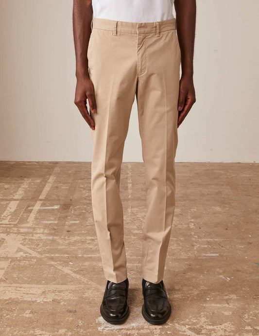 Maxence chinos in beige cotton