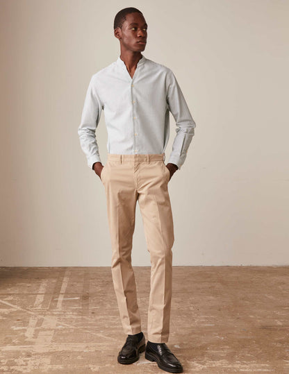 Beige cotton Maxence chinos